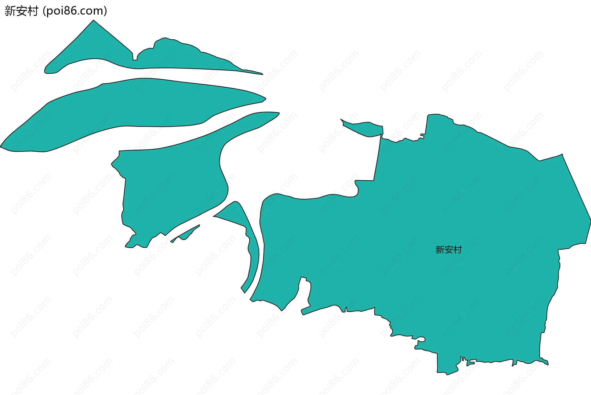 新安村边界地图