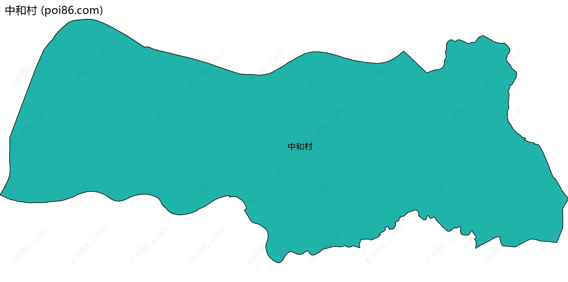 中和村边界地图