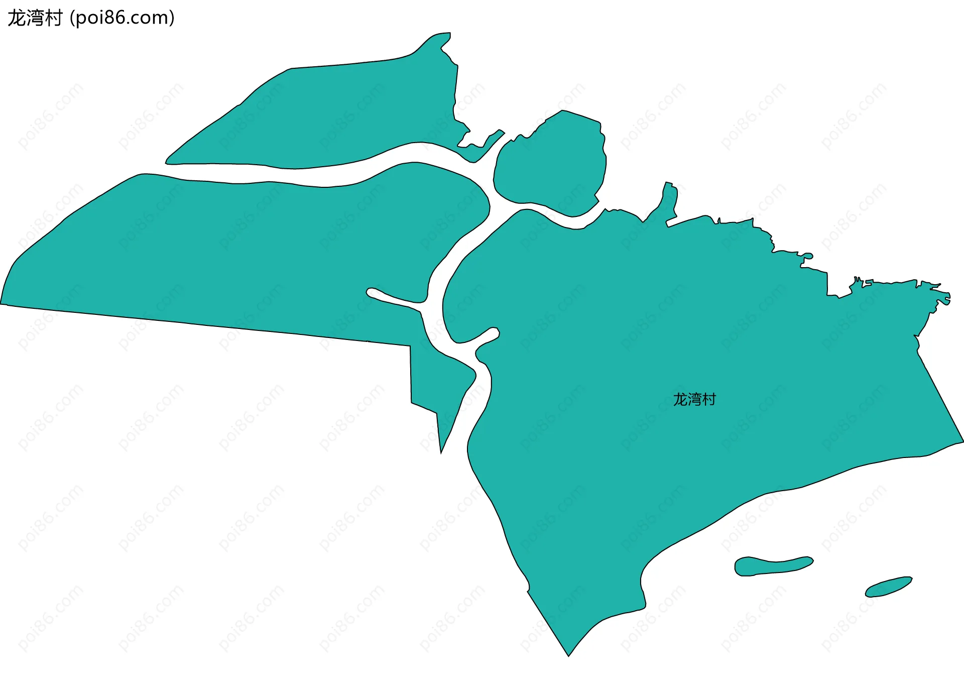 龙湾村边界地图
