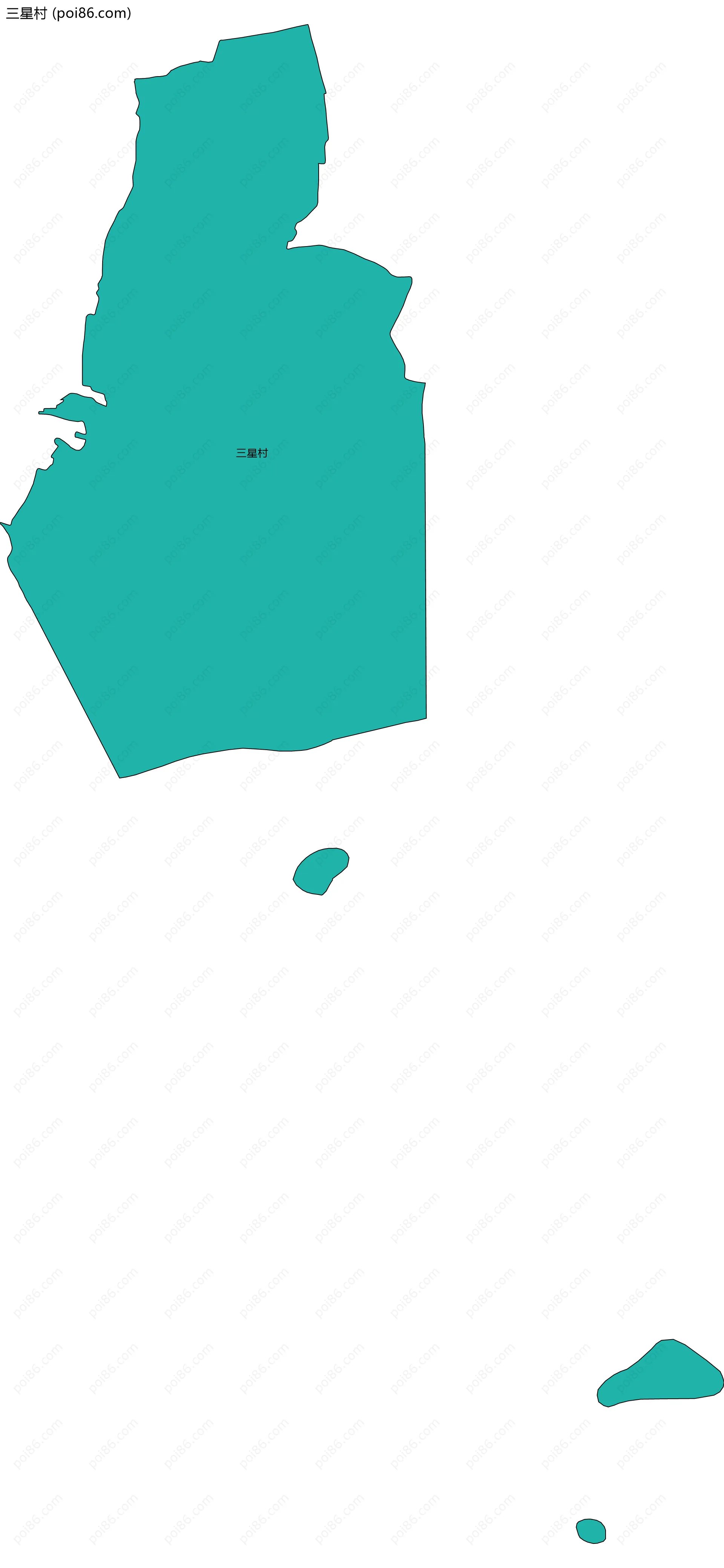 三星村边界地图