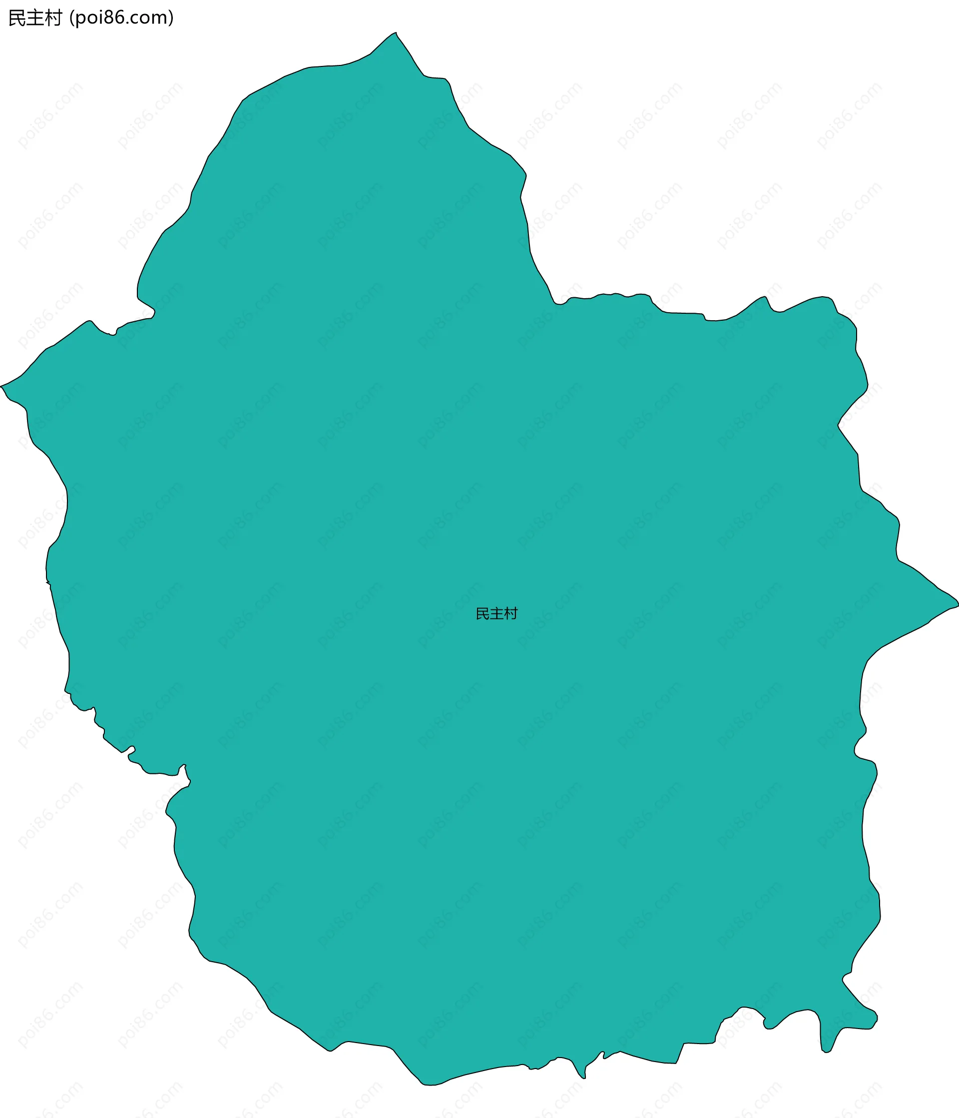 民主村边界地图