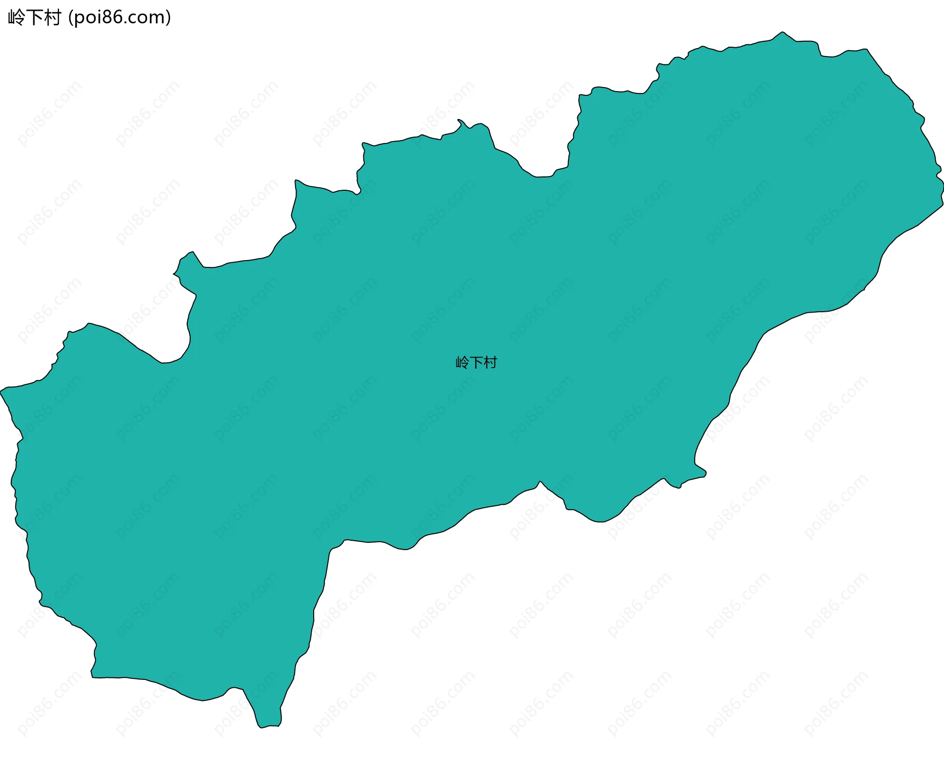 岭下村边界地图
