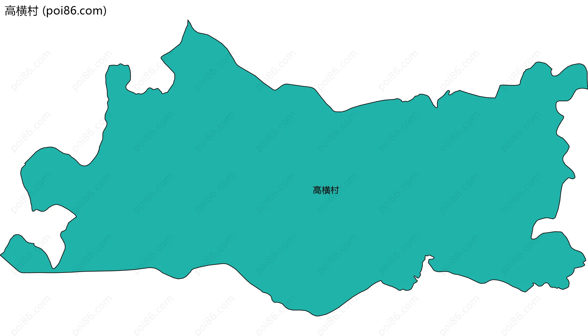 高横村边界地图