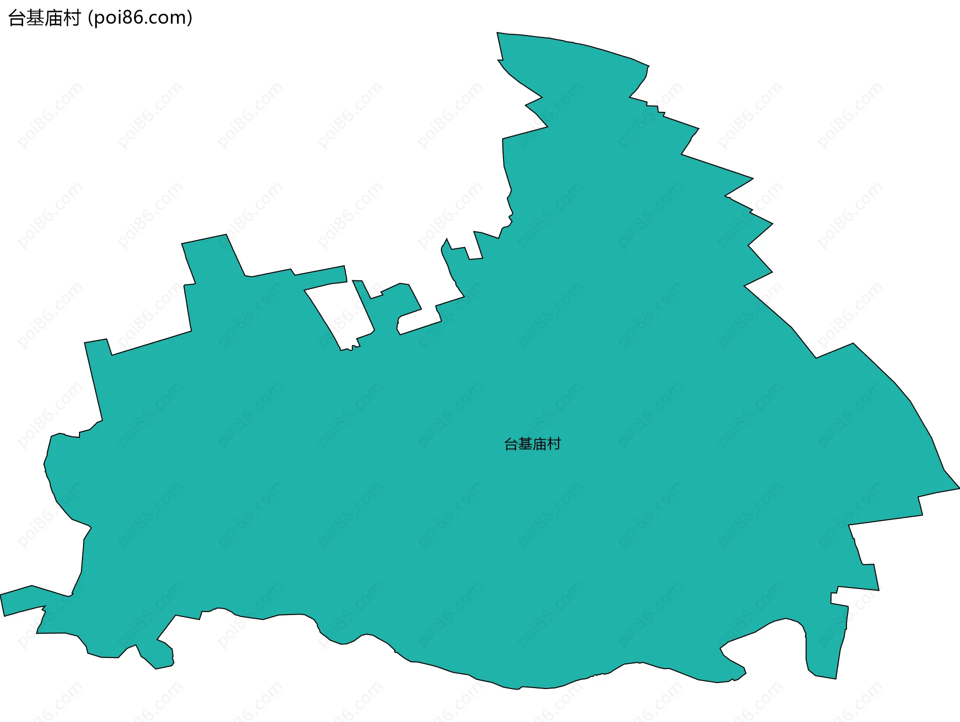 台基庙村边界地图