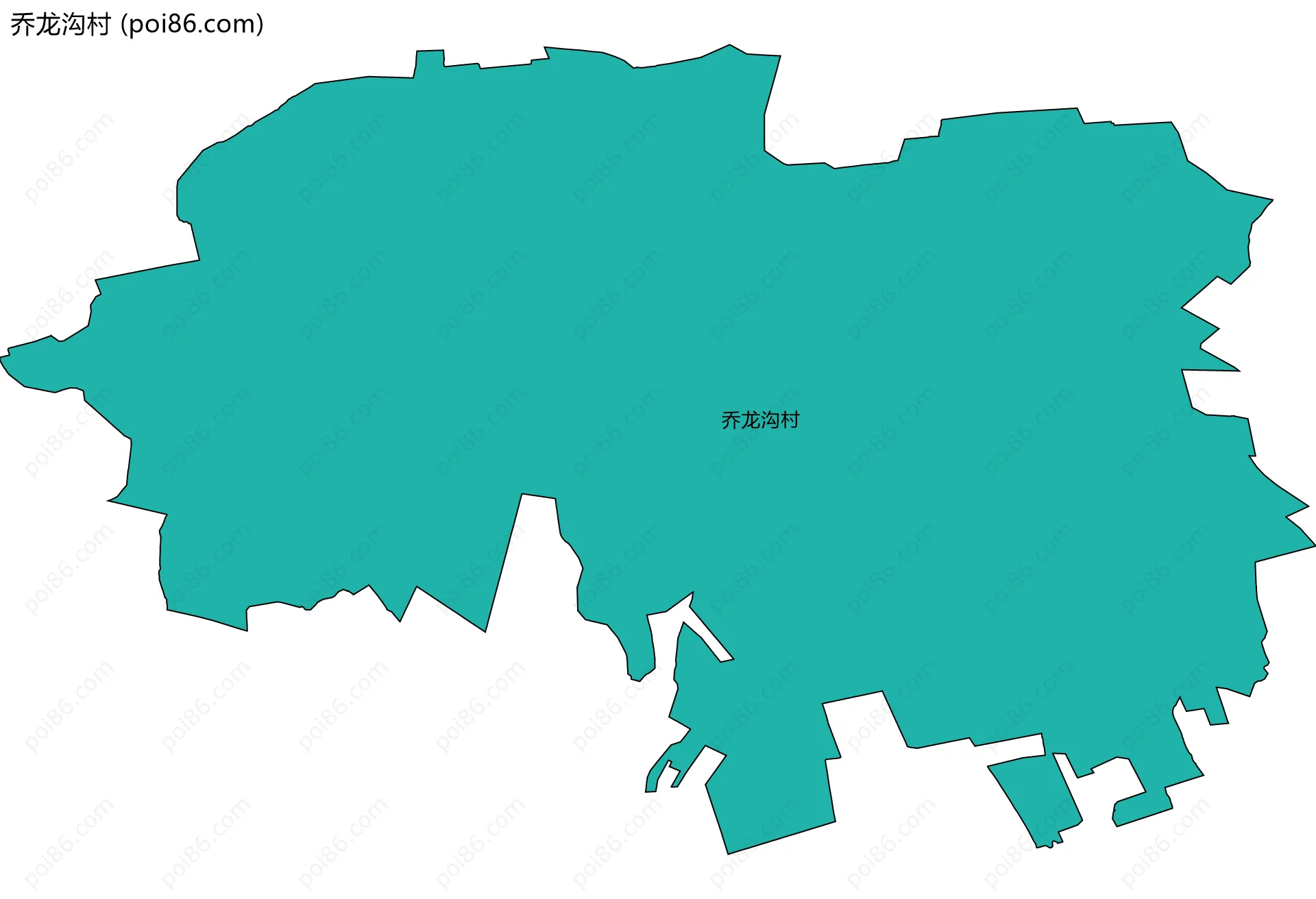 乔龙沟村边界地图