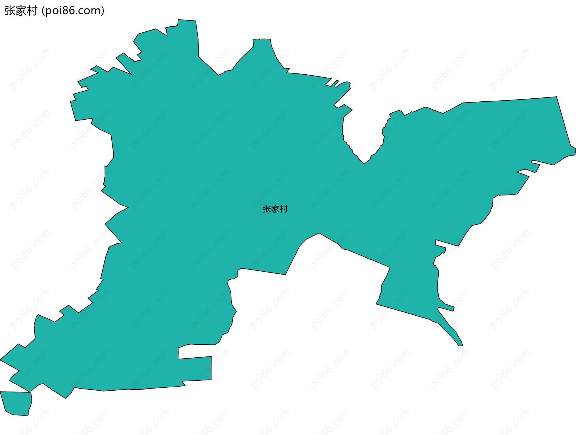 张家村边界地图