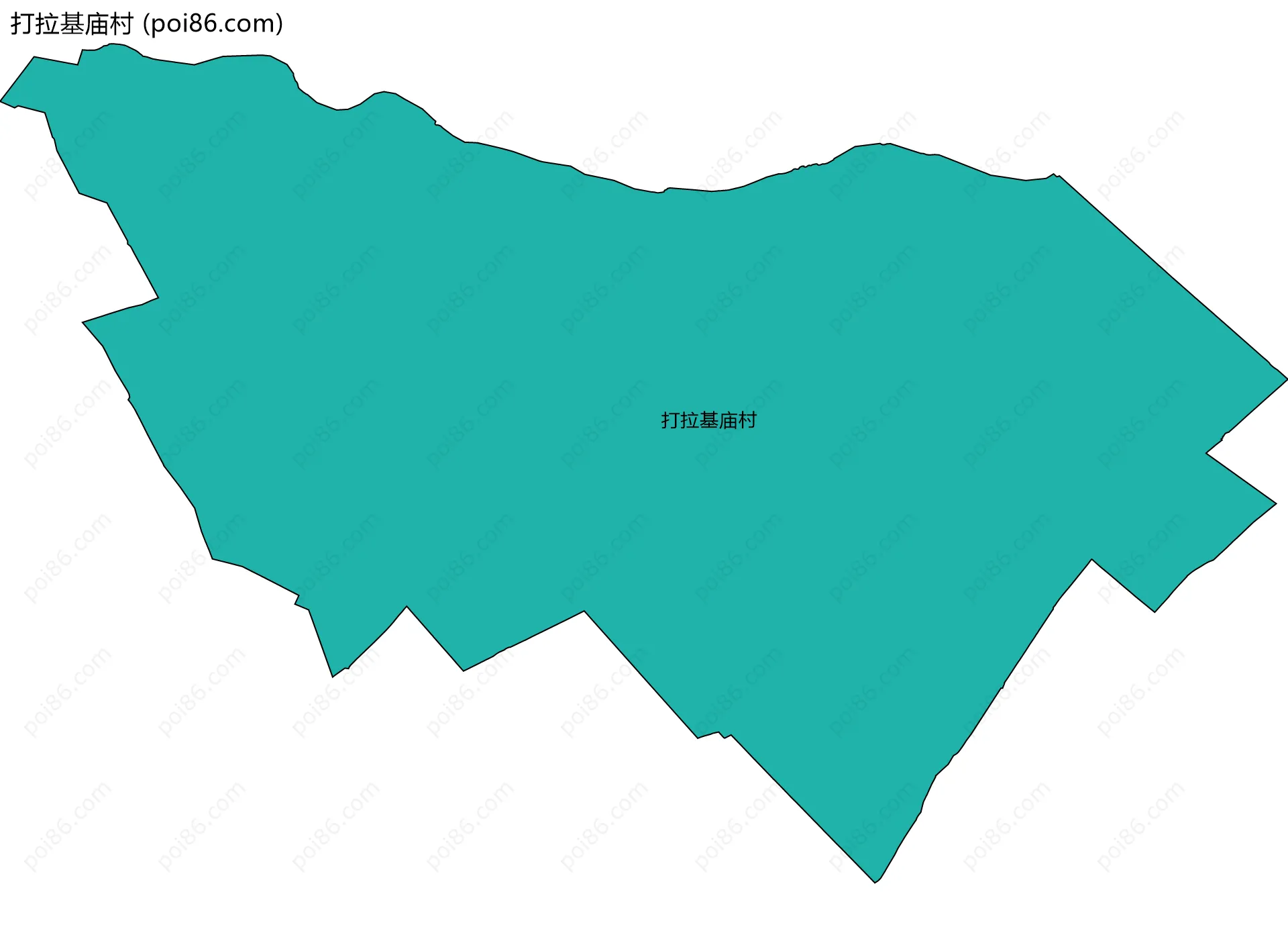 打拉基庙村边界地图