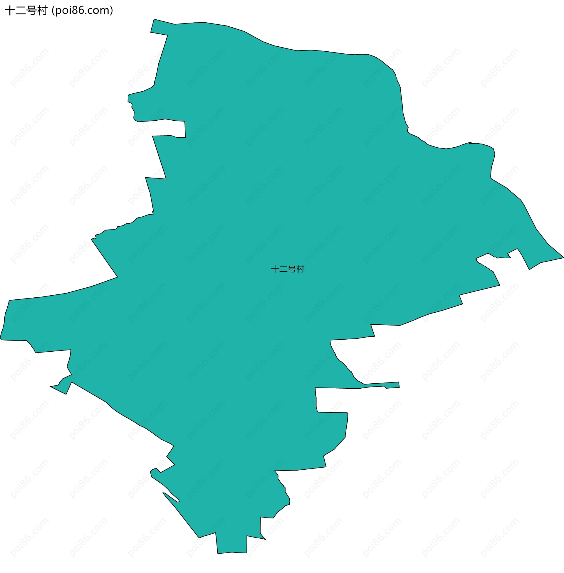 十二号村边界地图
