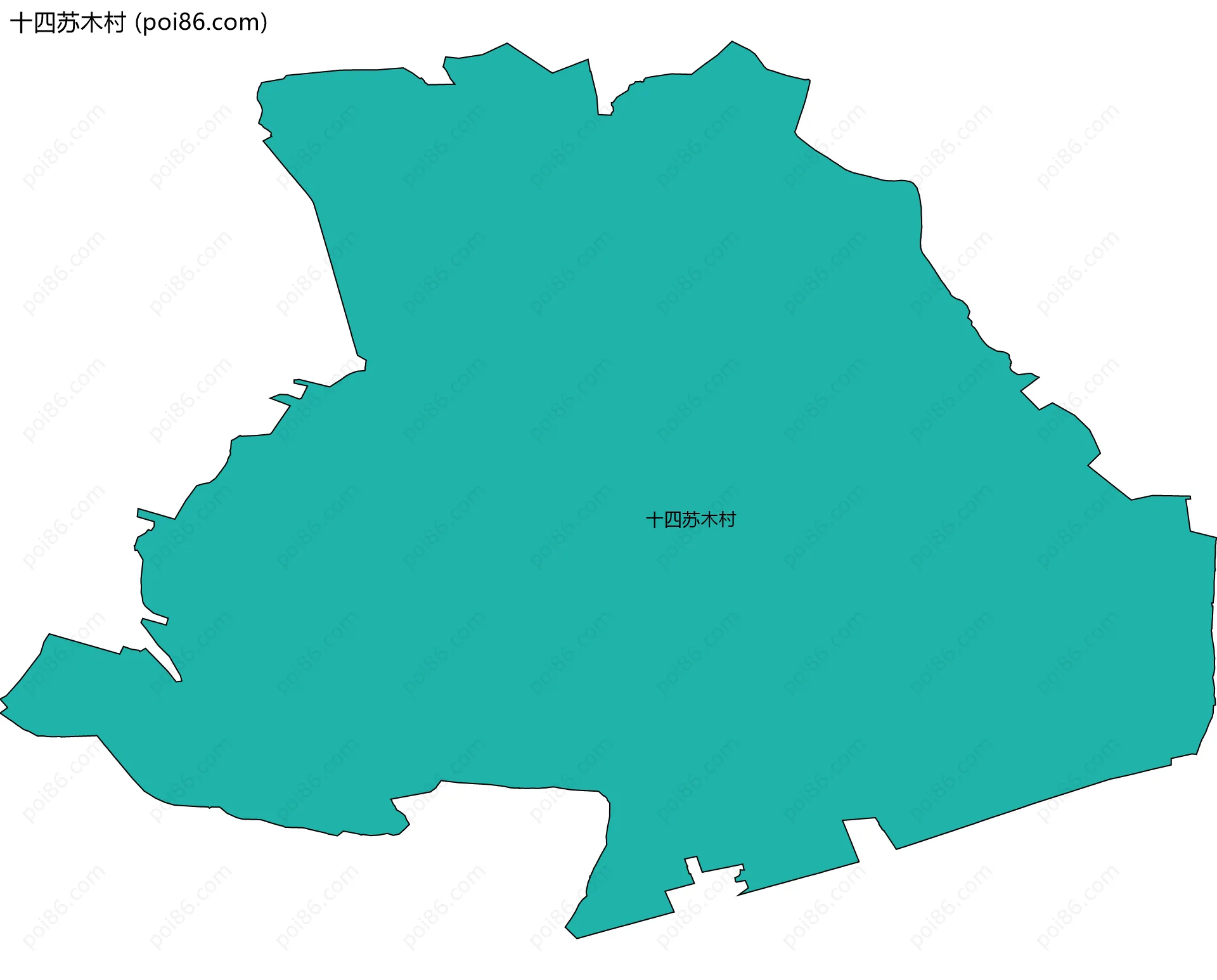 十四苏木村边界地图