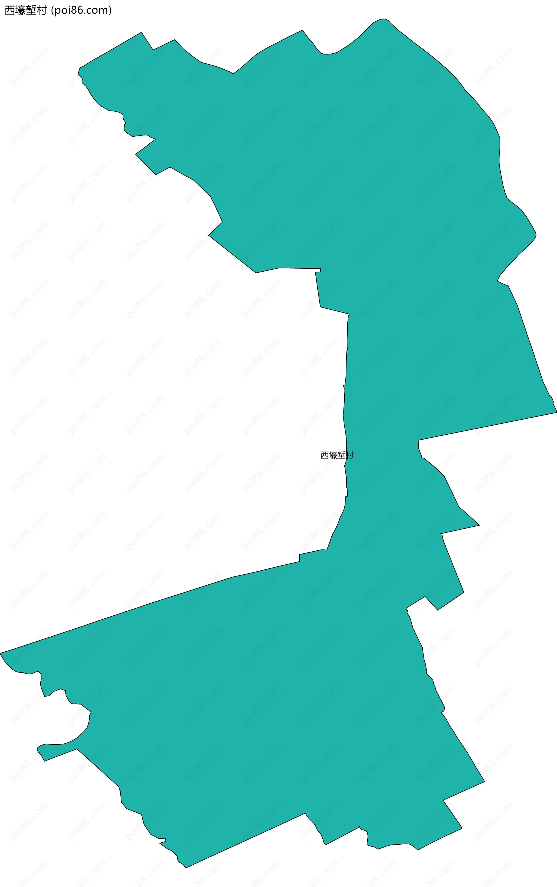 西壕堑村边界地图