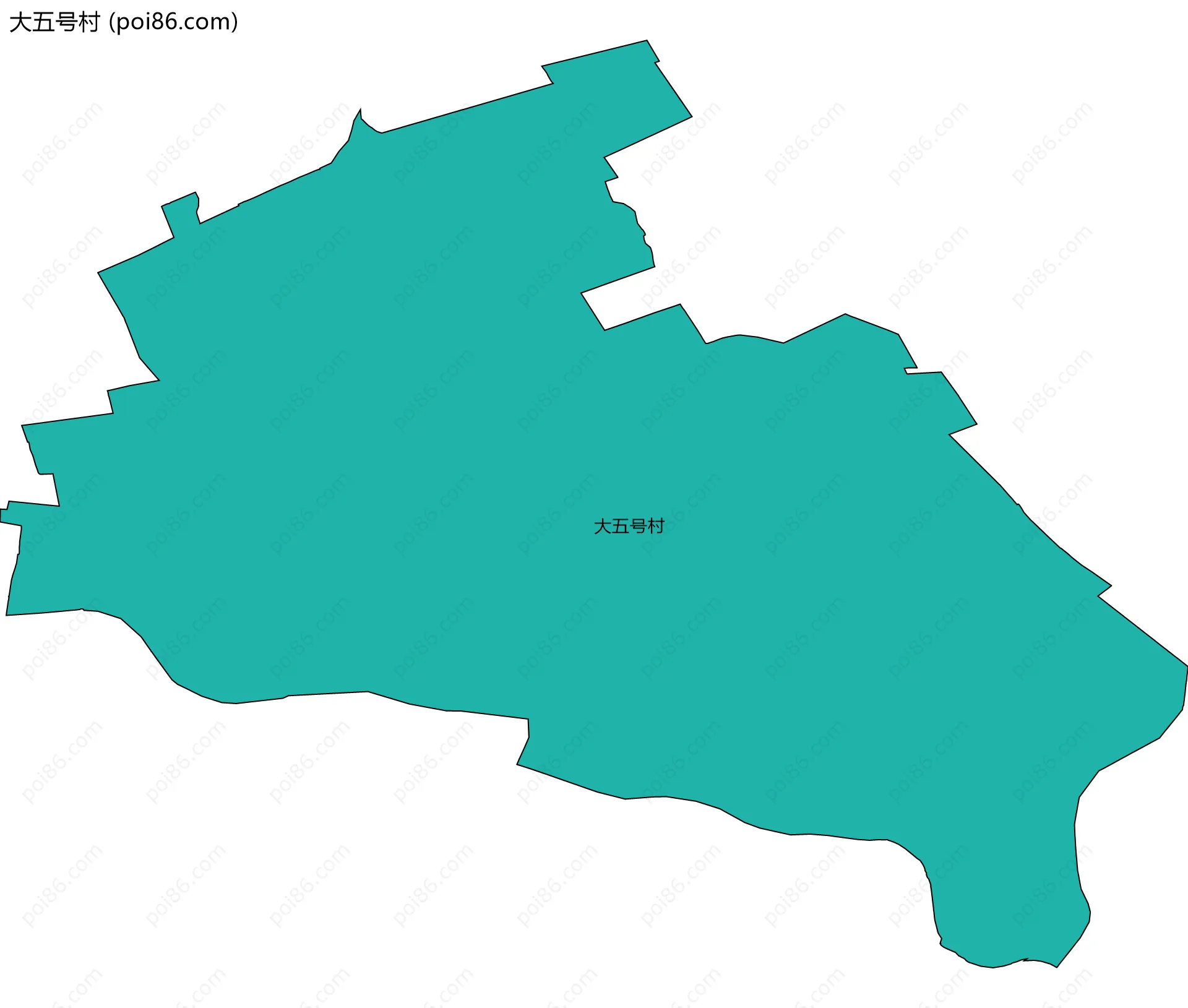 大五号村边界地图