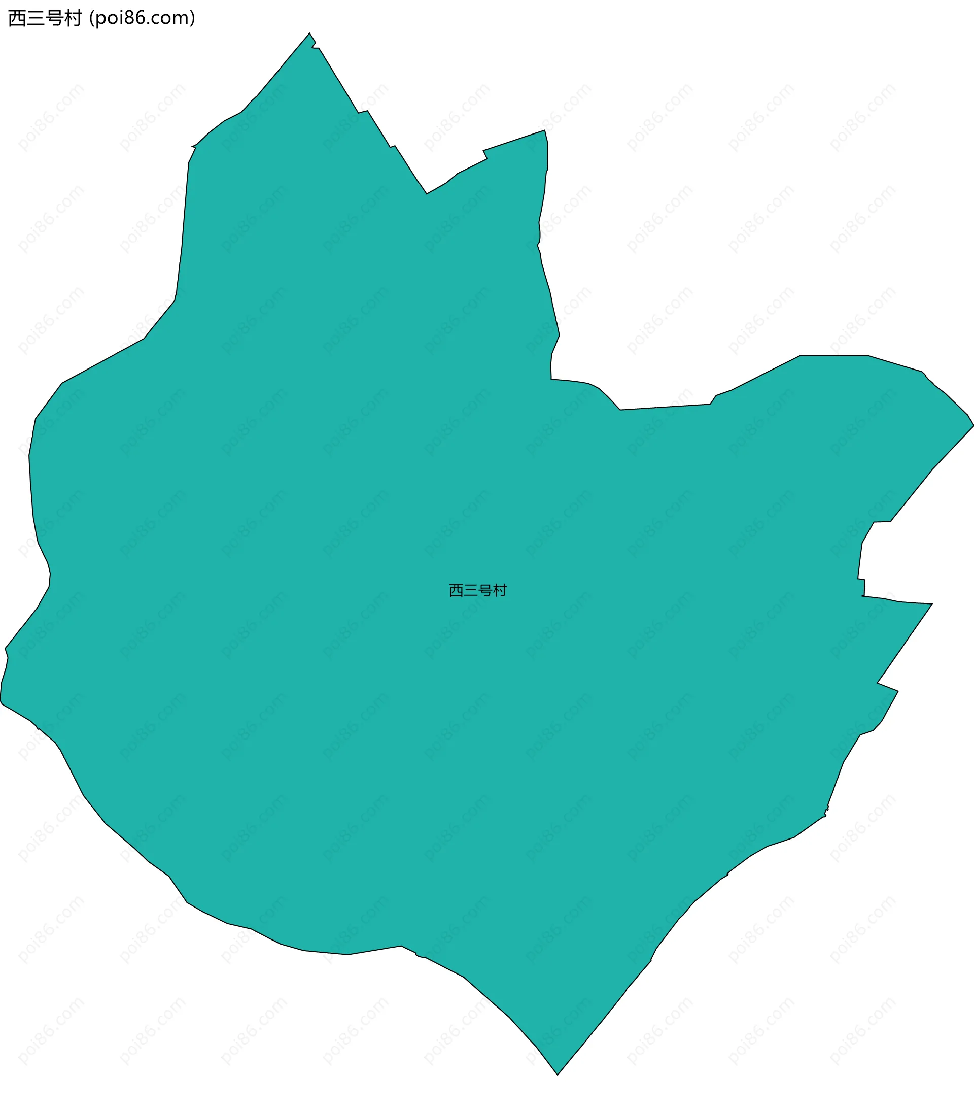 西三号村边界地图