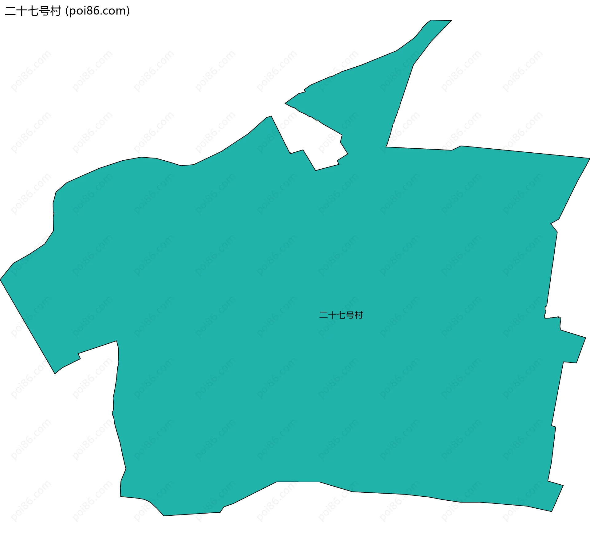 二十七号村边界地图