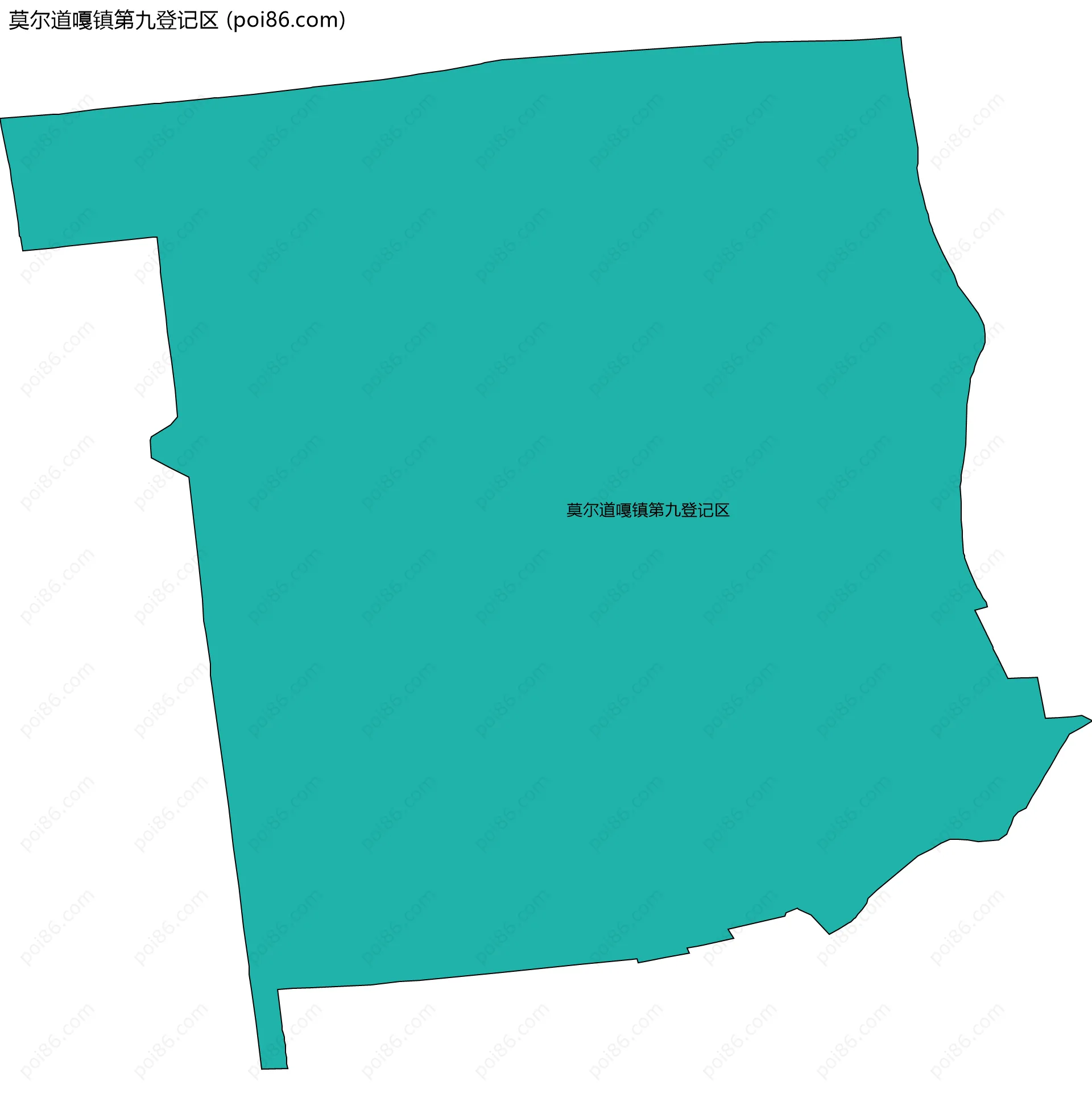 莫尔道嘎镇第九登记区边界地图