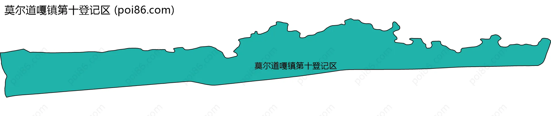 莫尔道嘎镇第十登记区边界地图