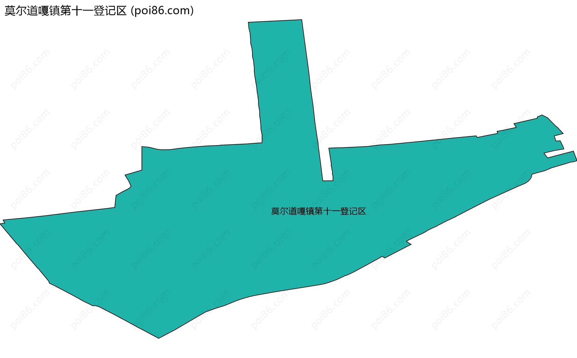 莫尔道嘎镇第十一登记区边界地图