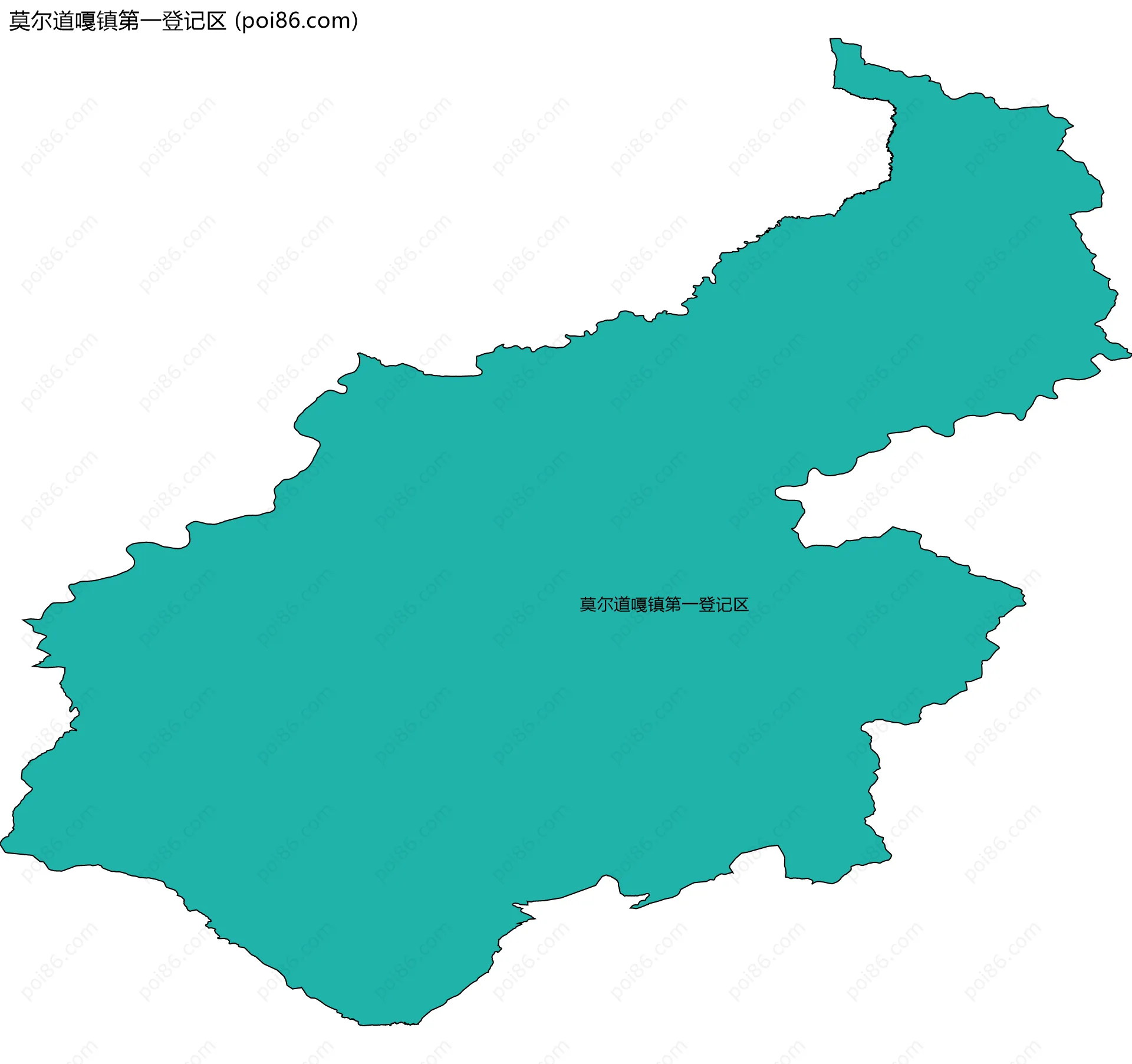 莫尔道嘎镇第一登记区边界地图