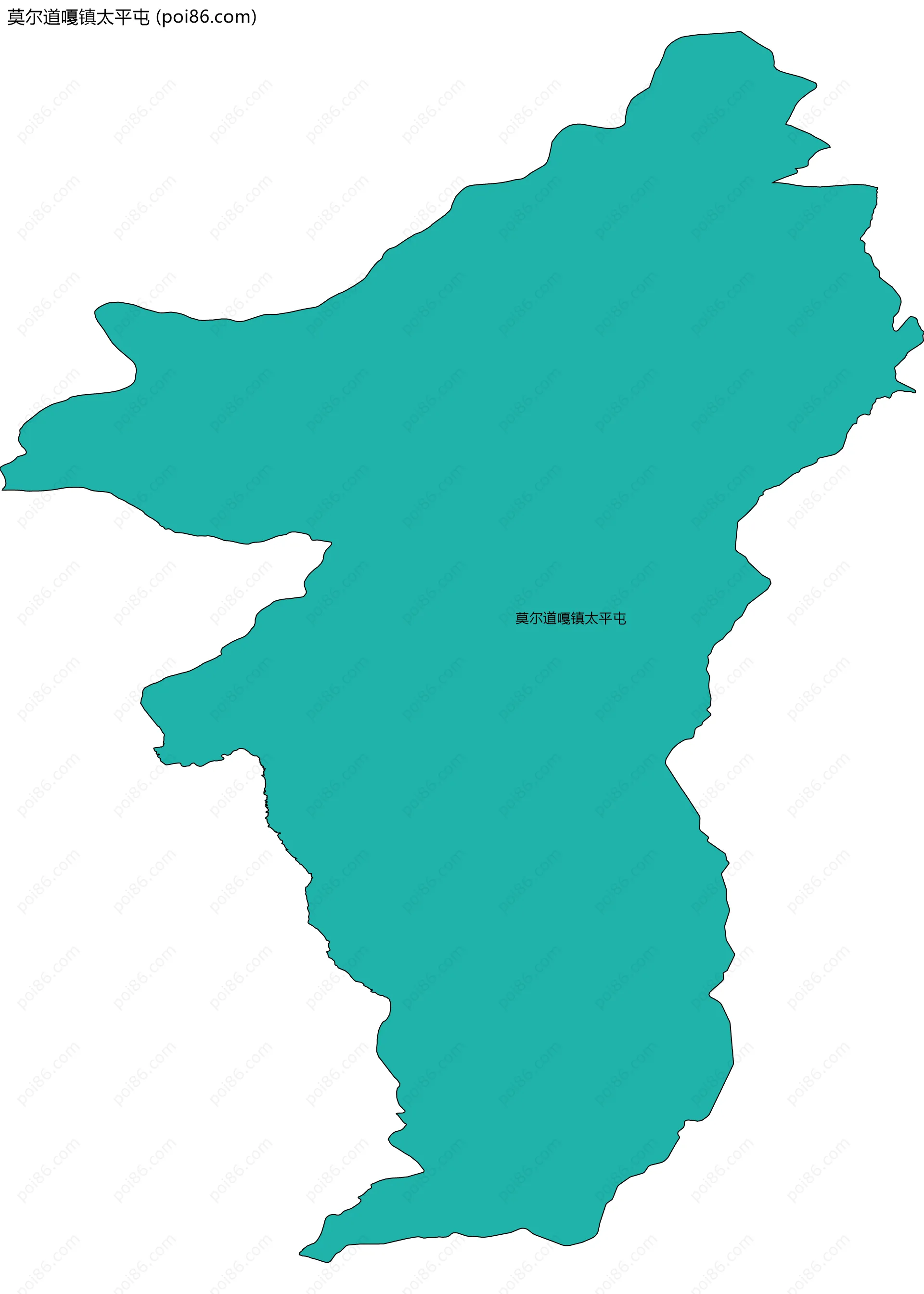 莫尔道嘎镇太平屯边界地图