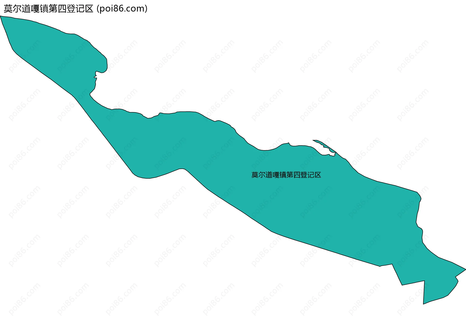 莫尔道嘎镇第四登记区边界地图