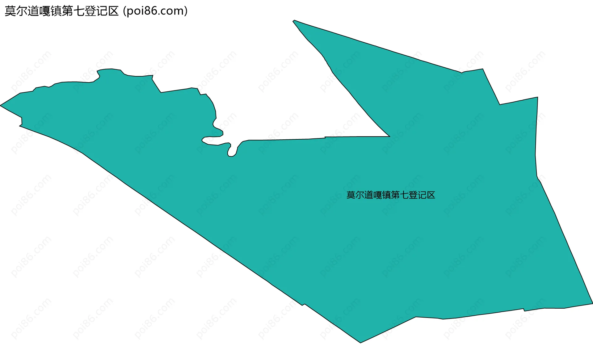 莫尔道嘎镇第七登记区边界地图