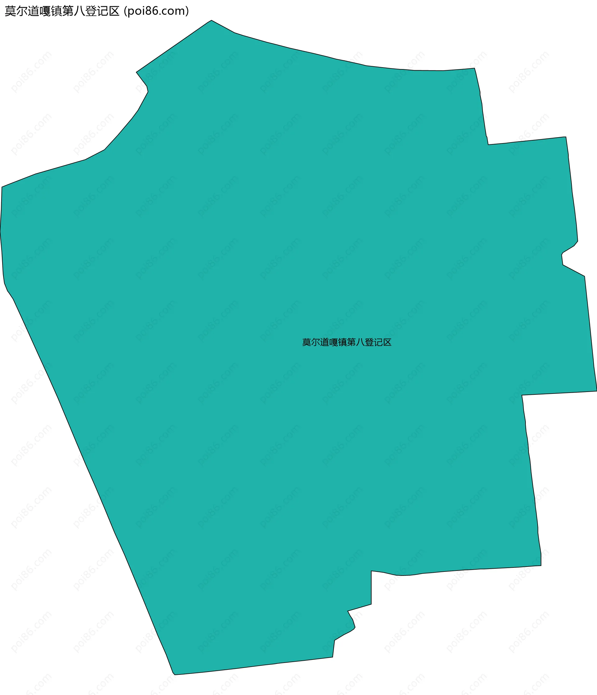 莫尔道嘎镇第八登记区边界地图
