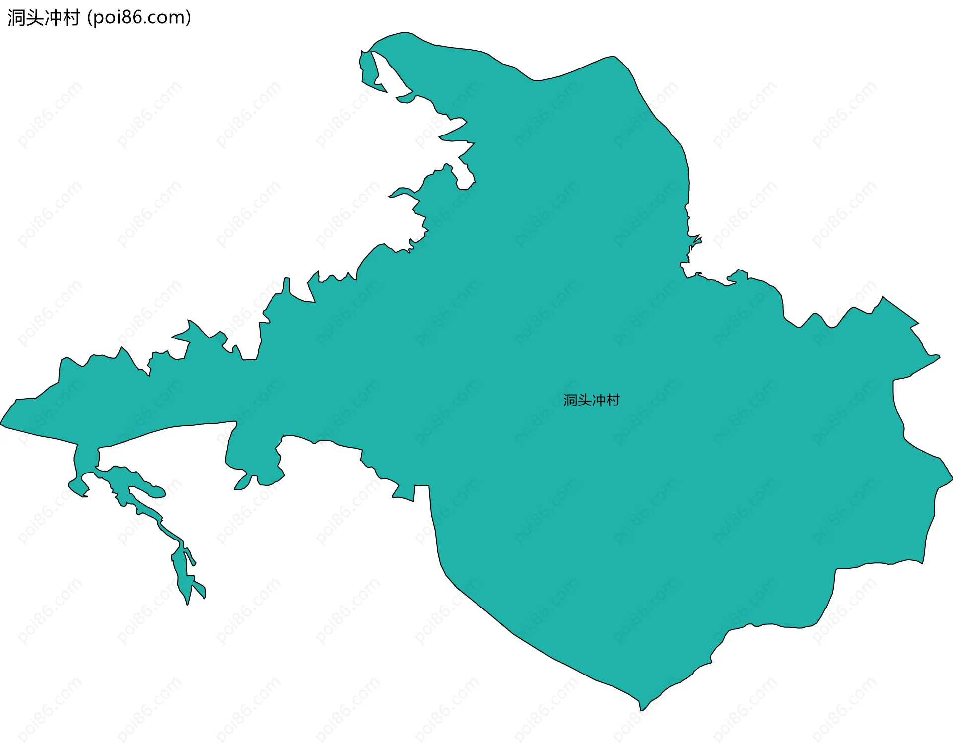 洞头冲村边界地图
