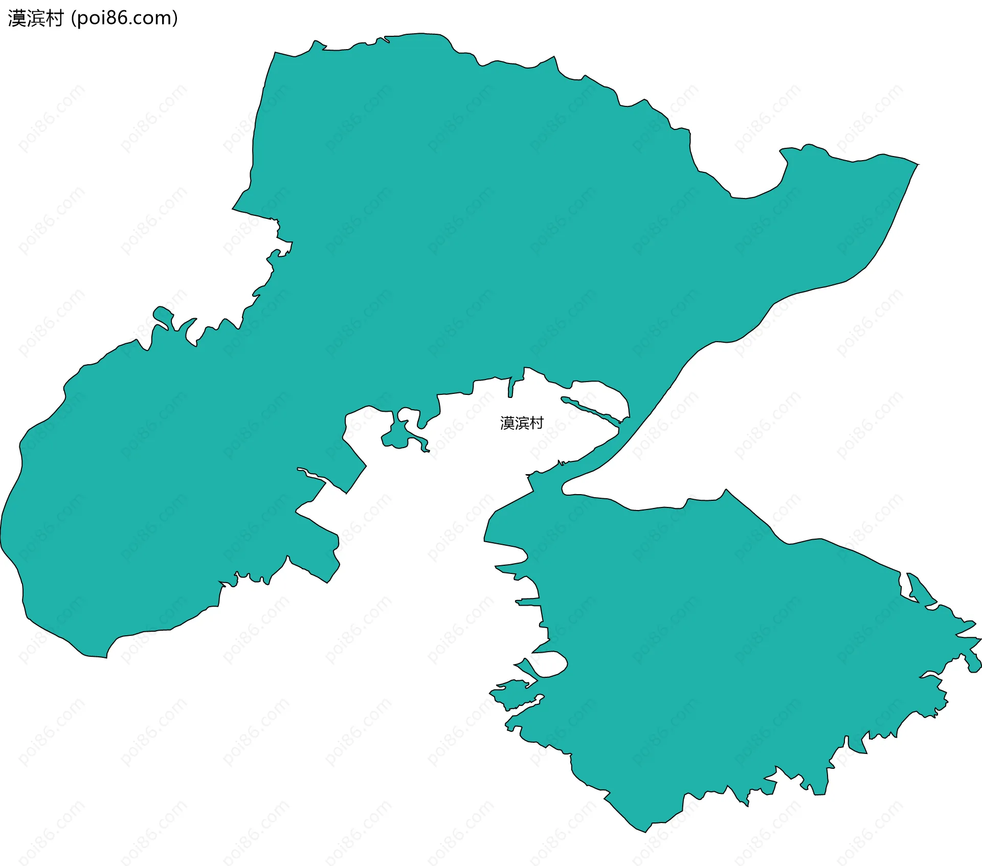 漠滨村边界地图