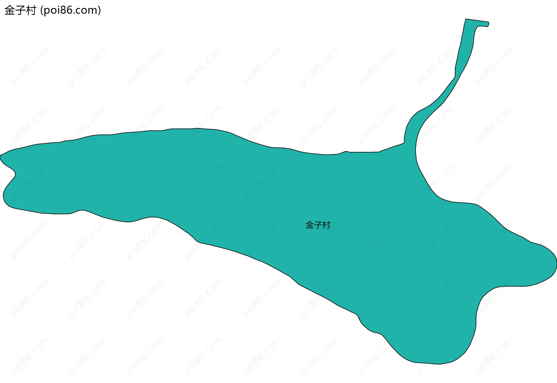 金子村边界地图