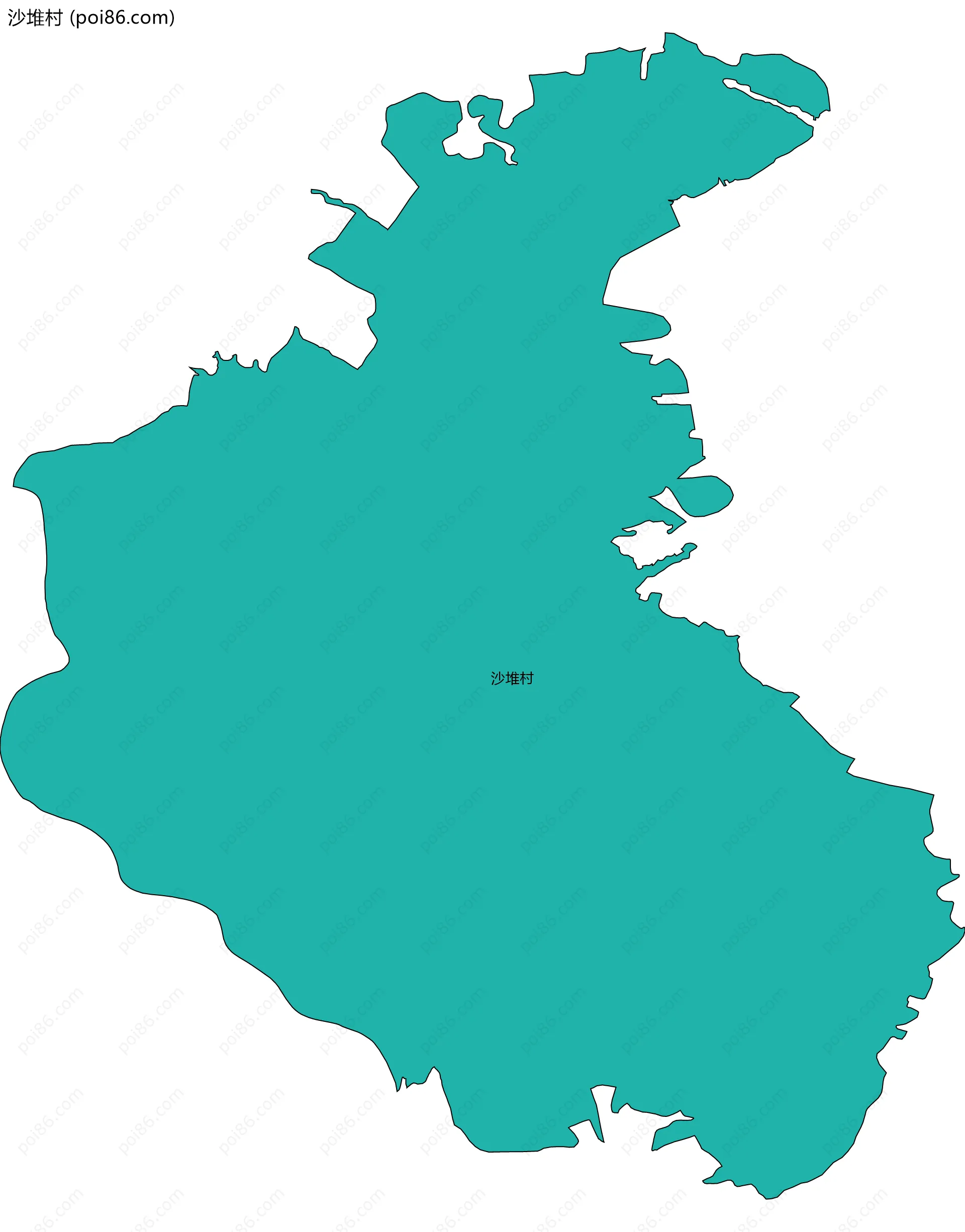 沙堆村边界地图