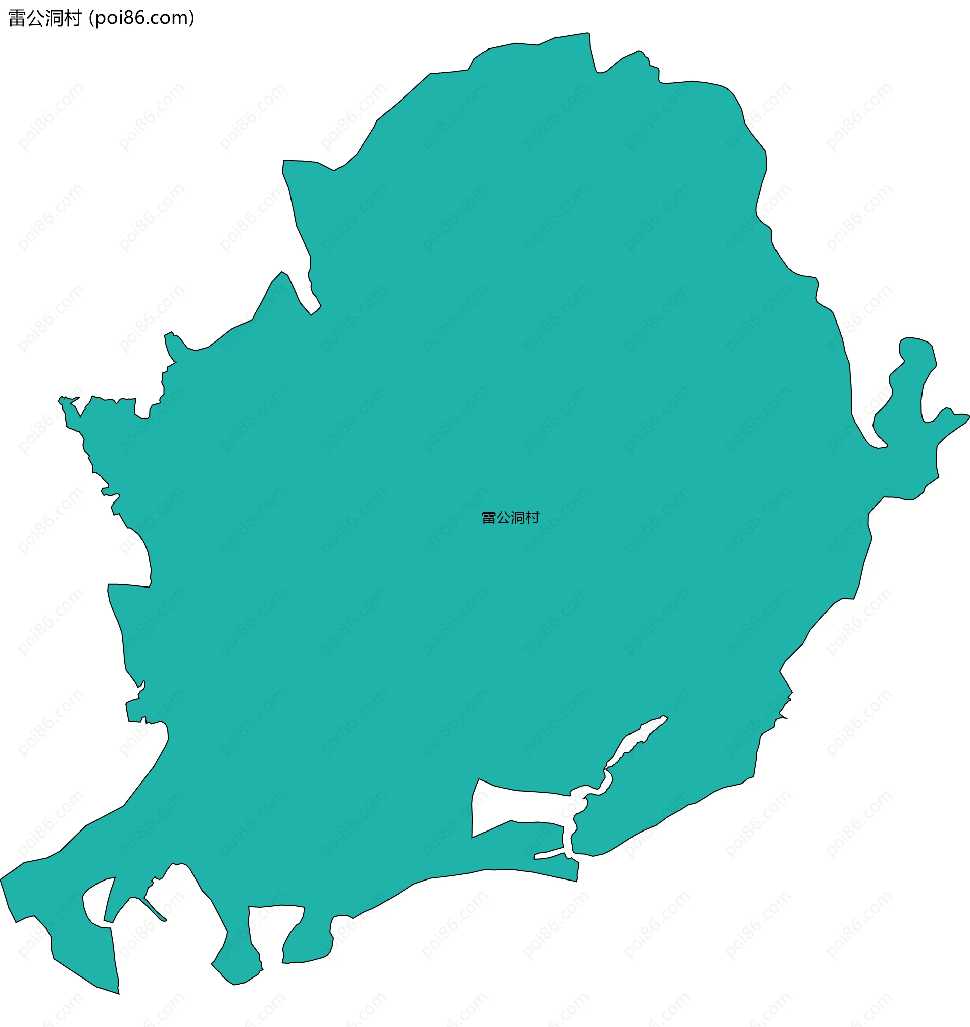 雷公洞村边界地图