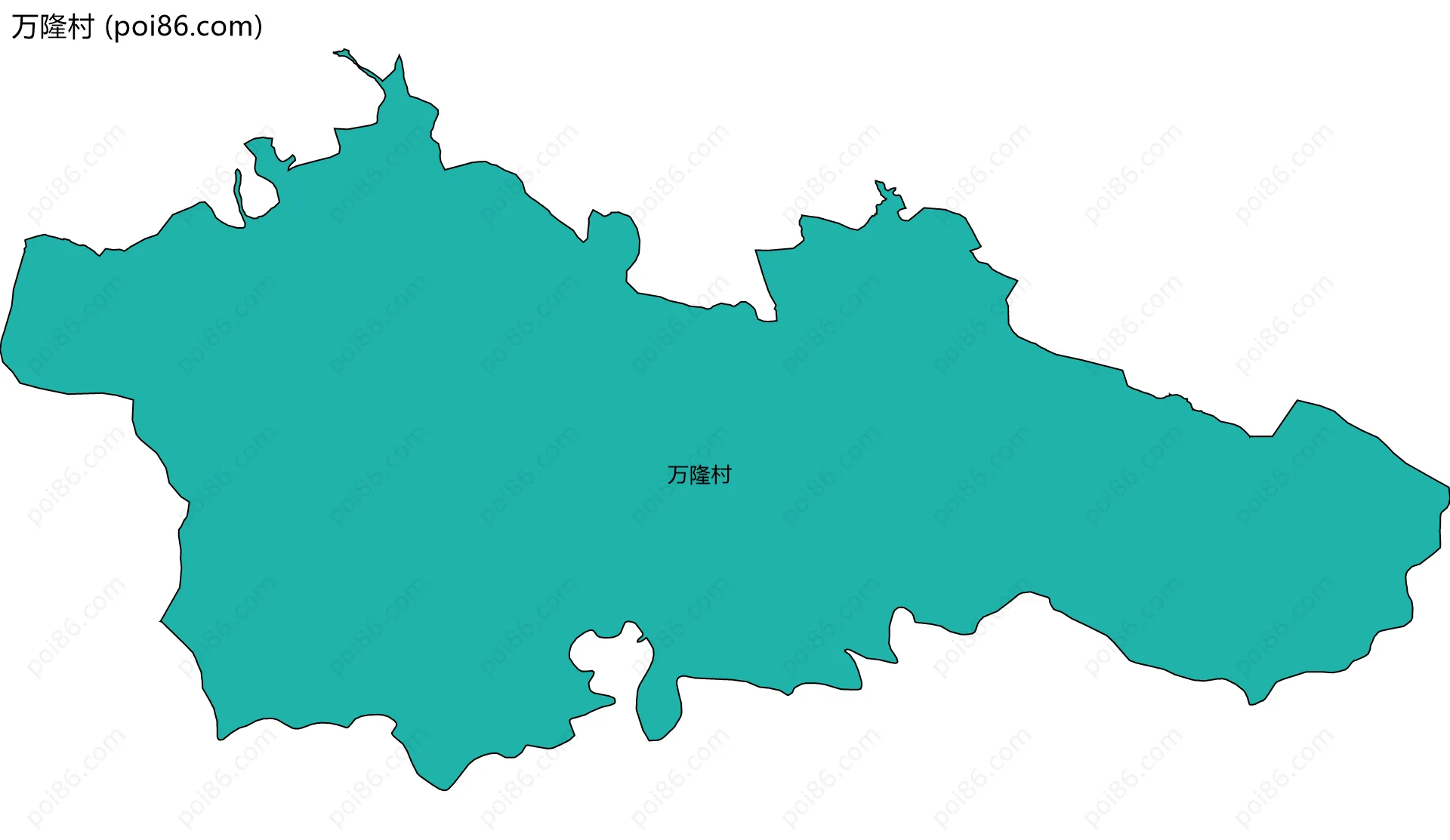 万隆村边界地图