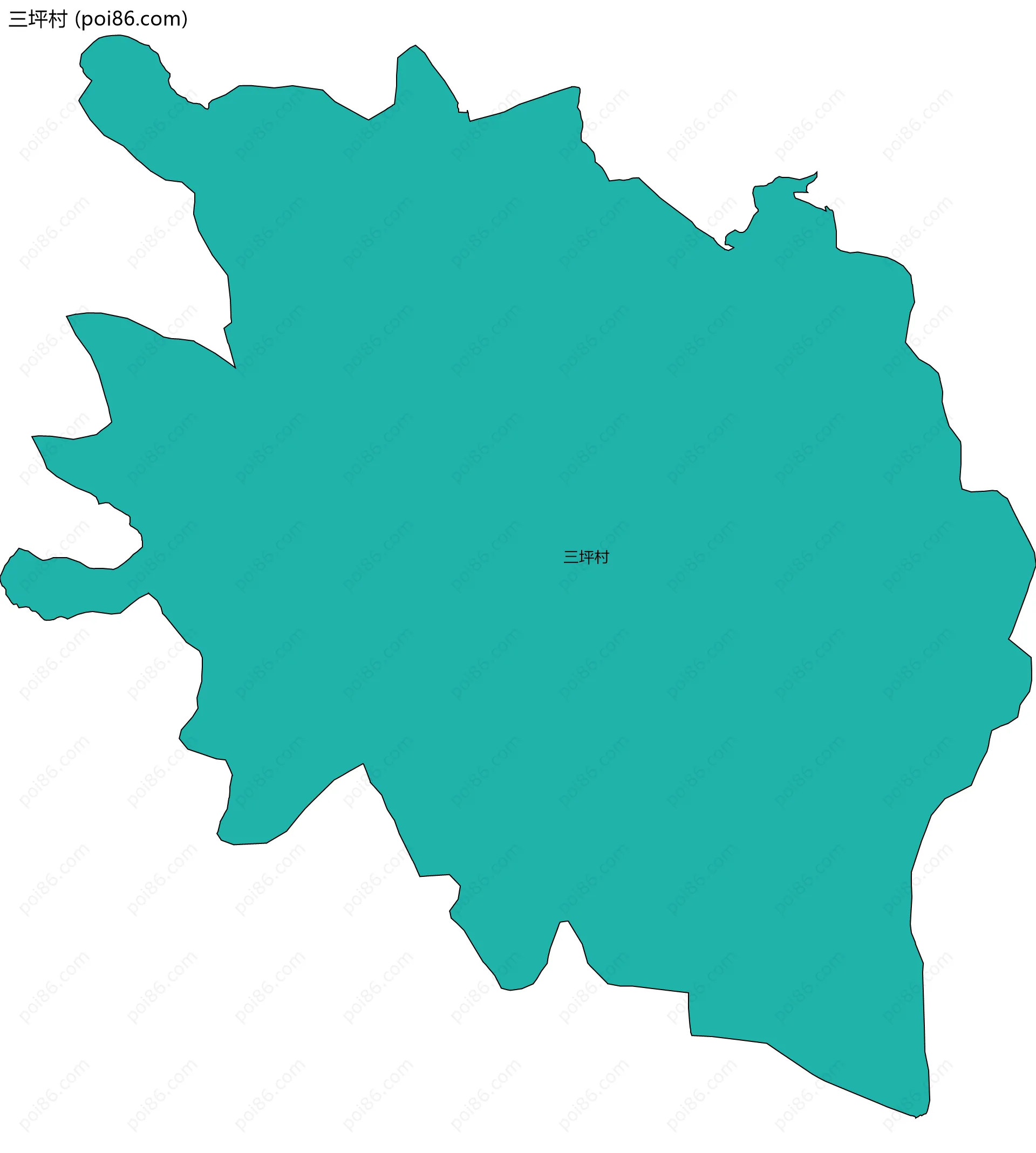 三坪村边界地图