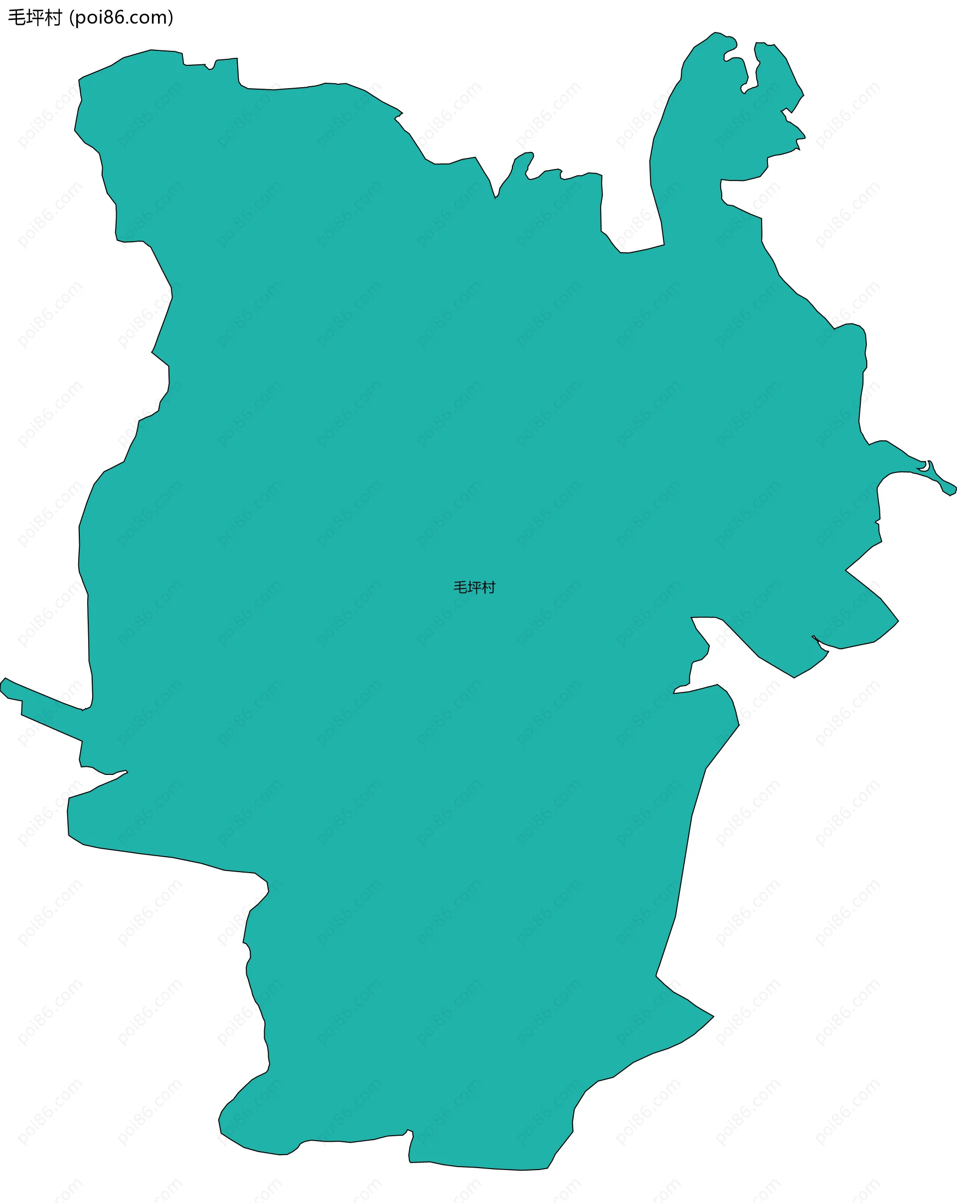 毛坪村边界地图