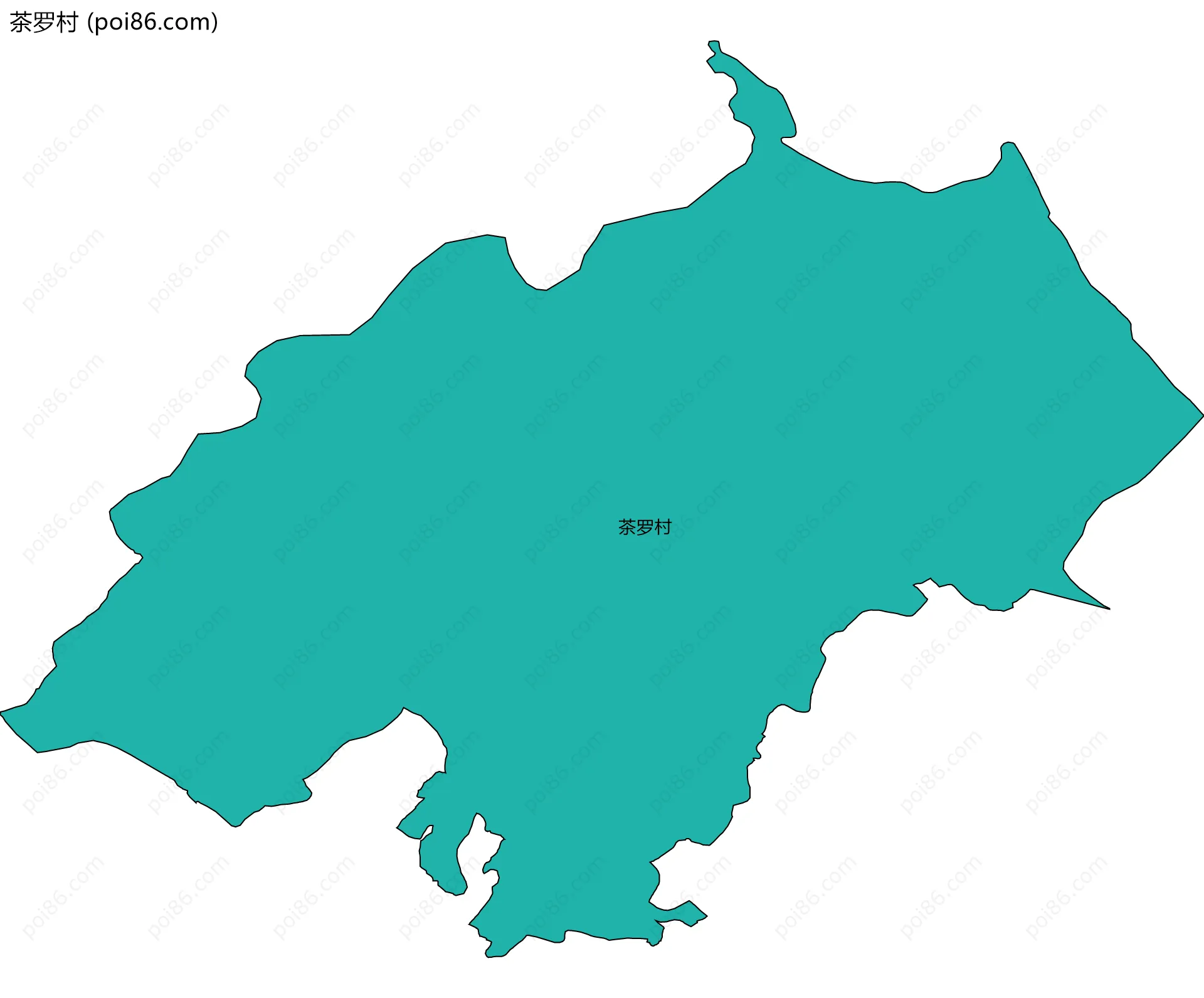 茶罗村边界地图