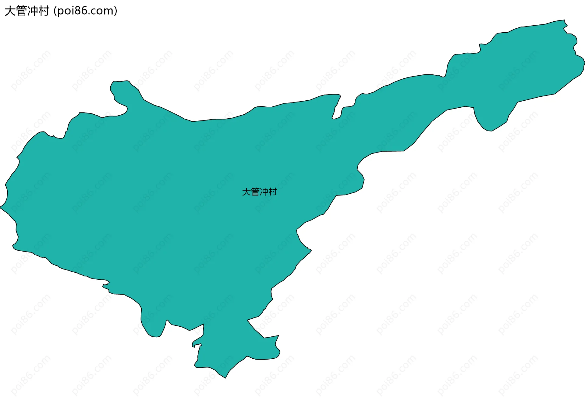 大管冲村边界地图