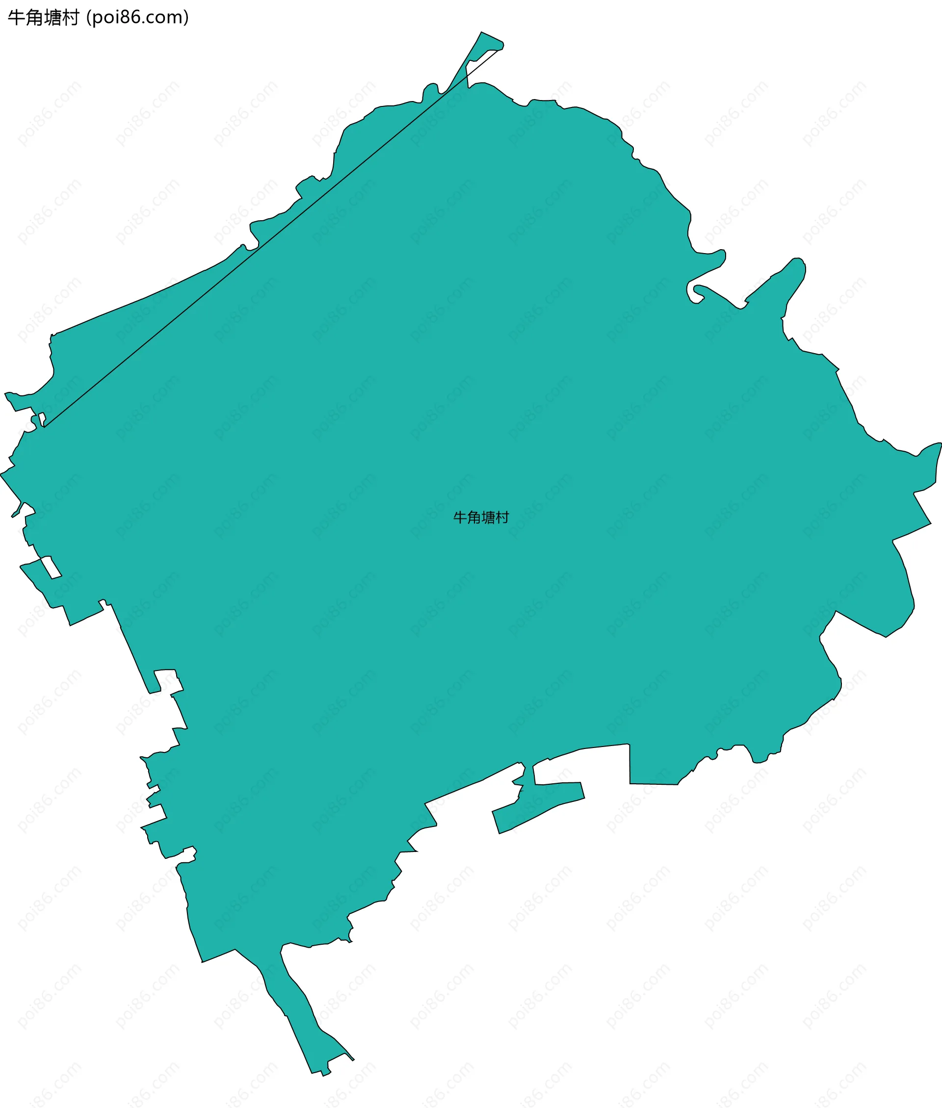 牛角塘村边界地图