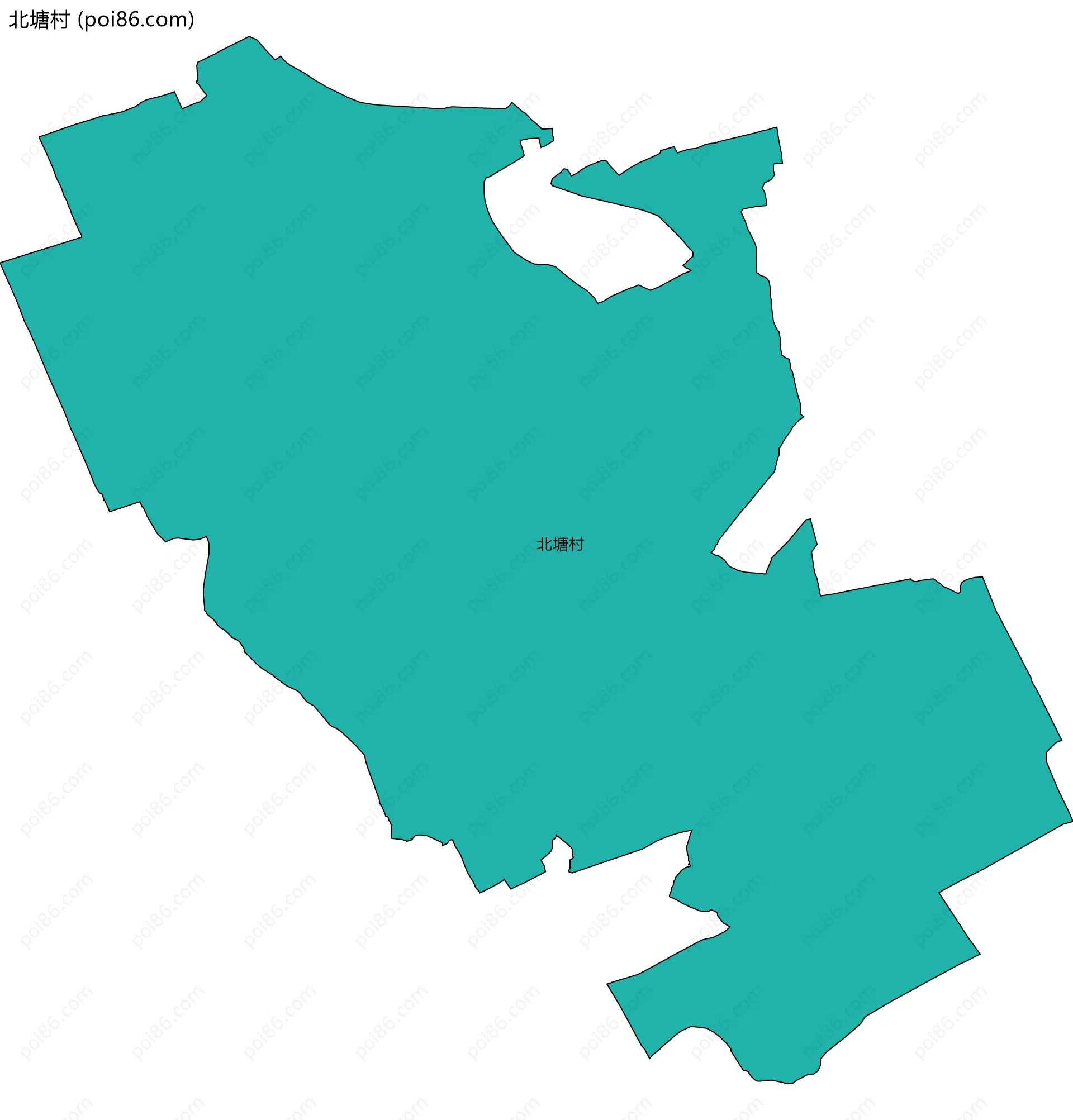 北塘村边界地图