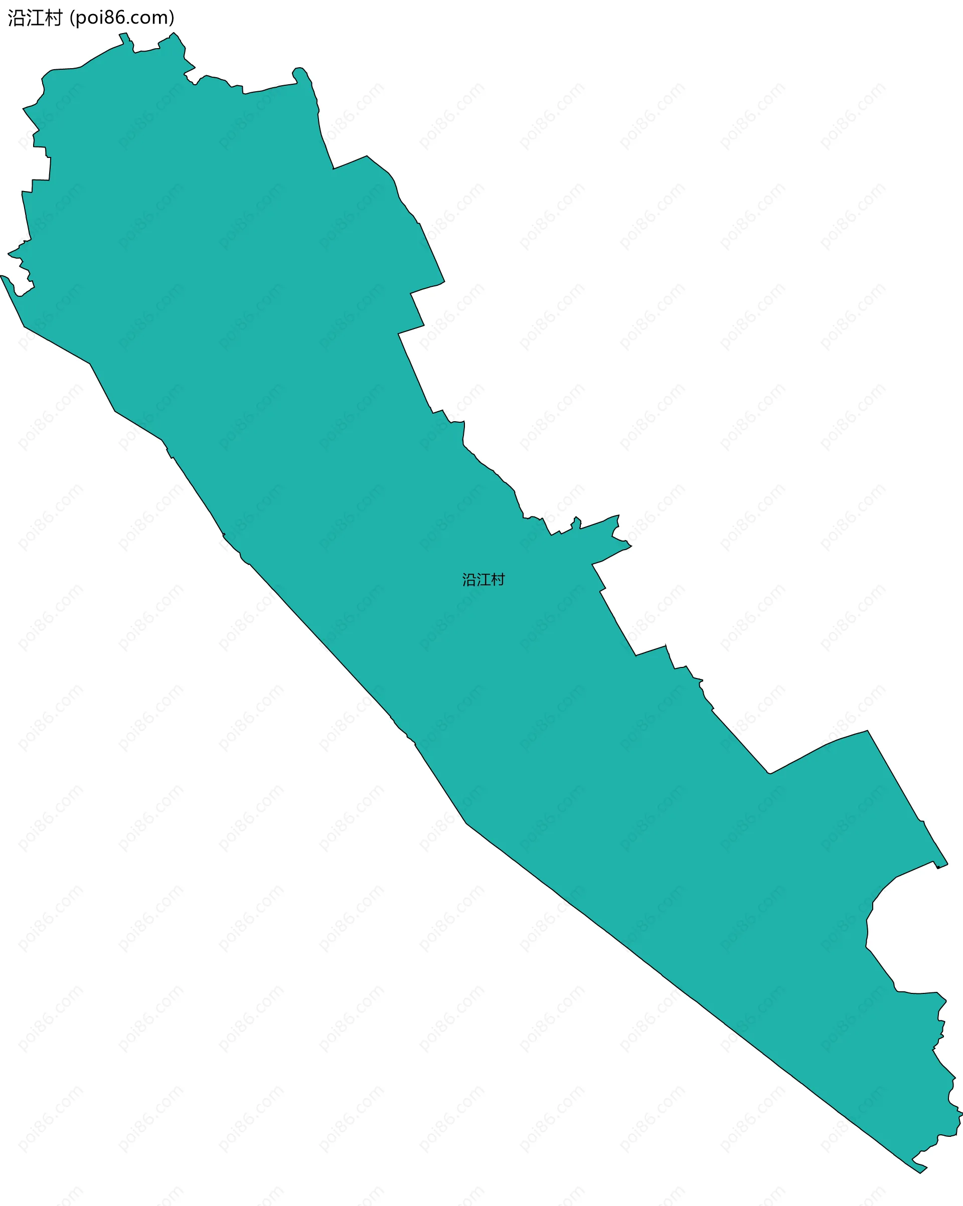 沿江村边界地图