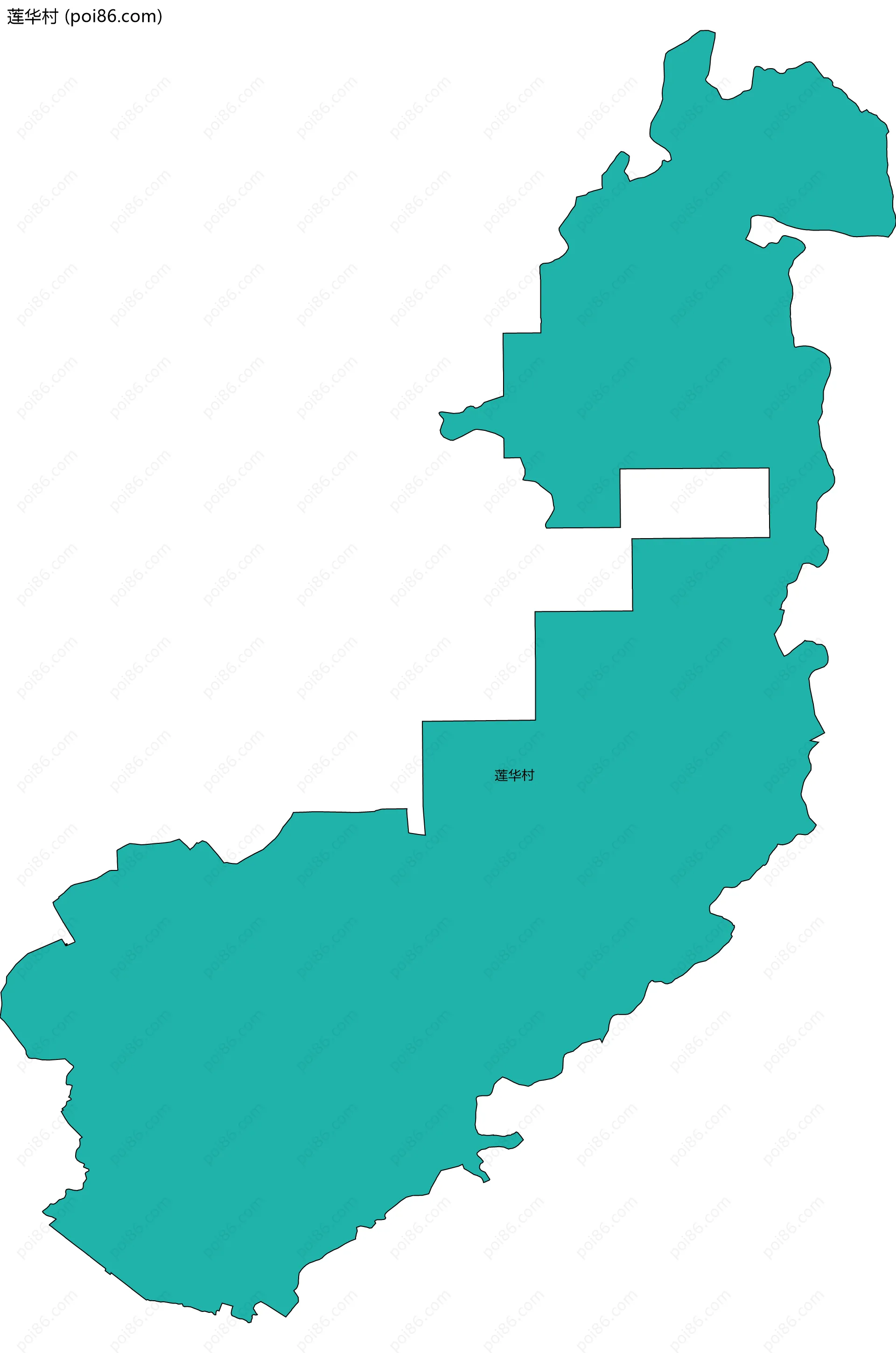 莲华村边界地图
