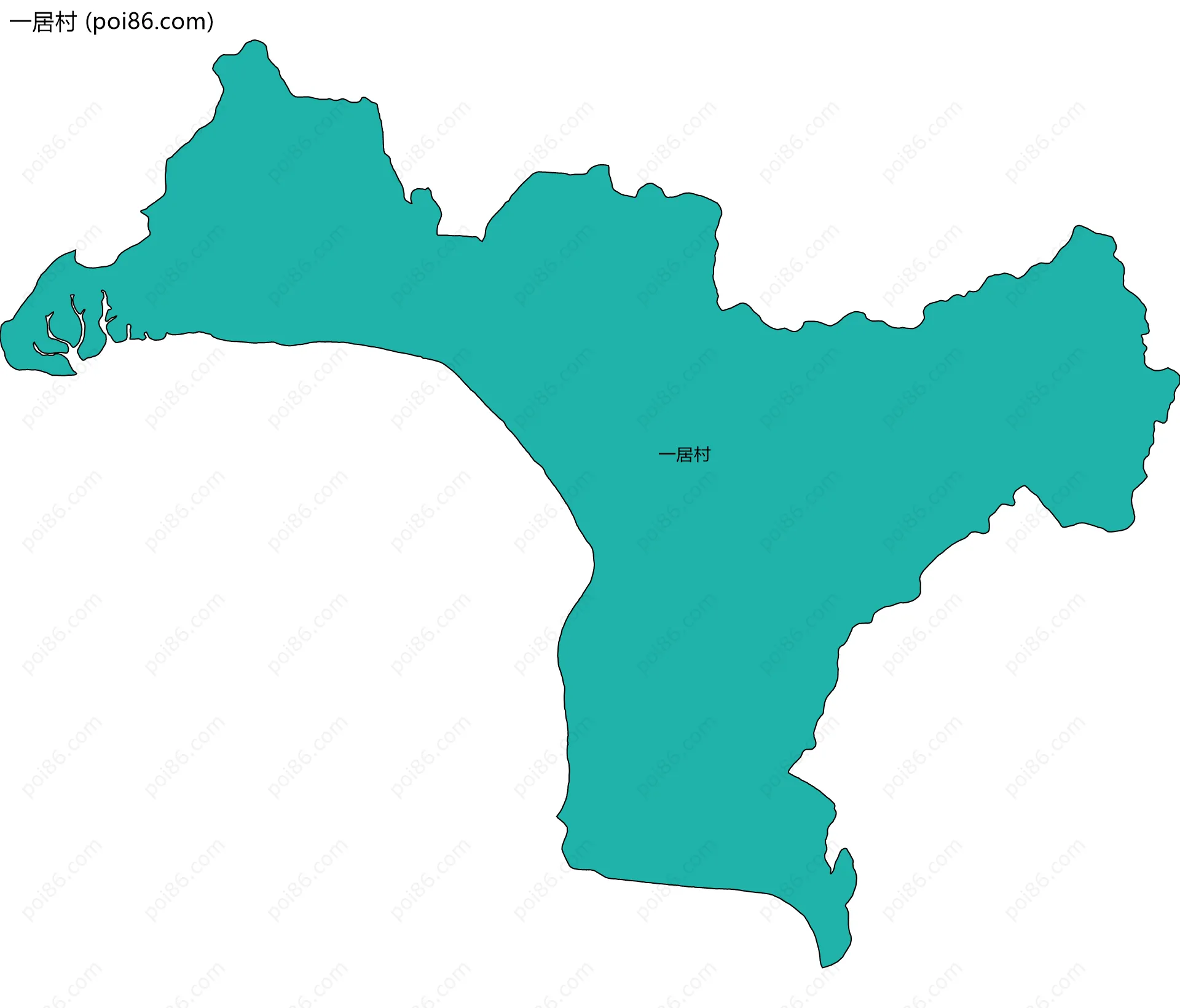 一居村边界地图