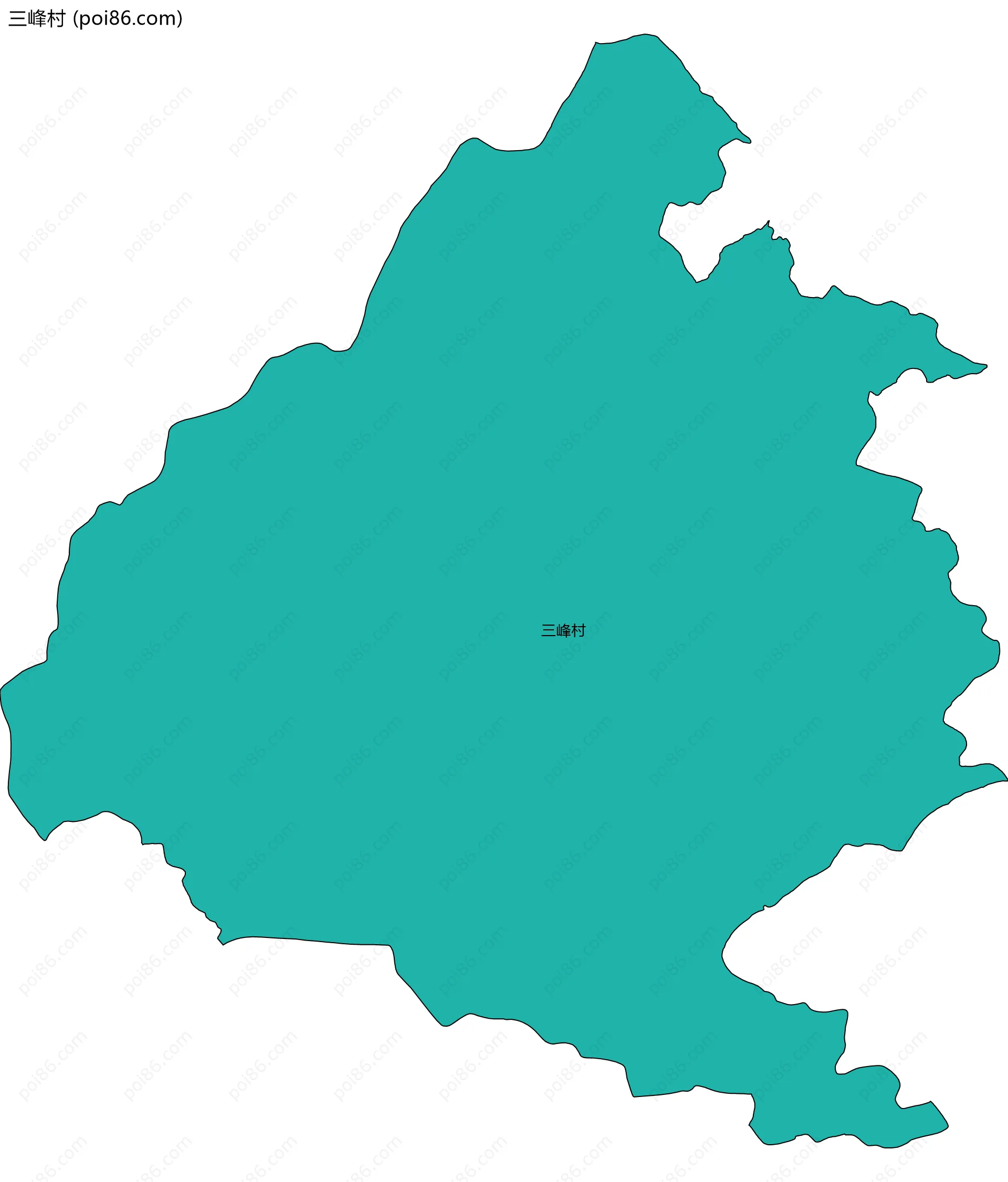 三峰村边界地图