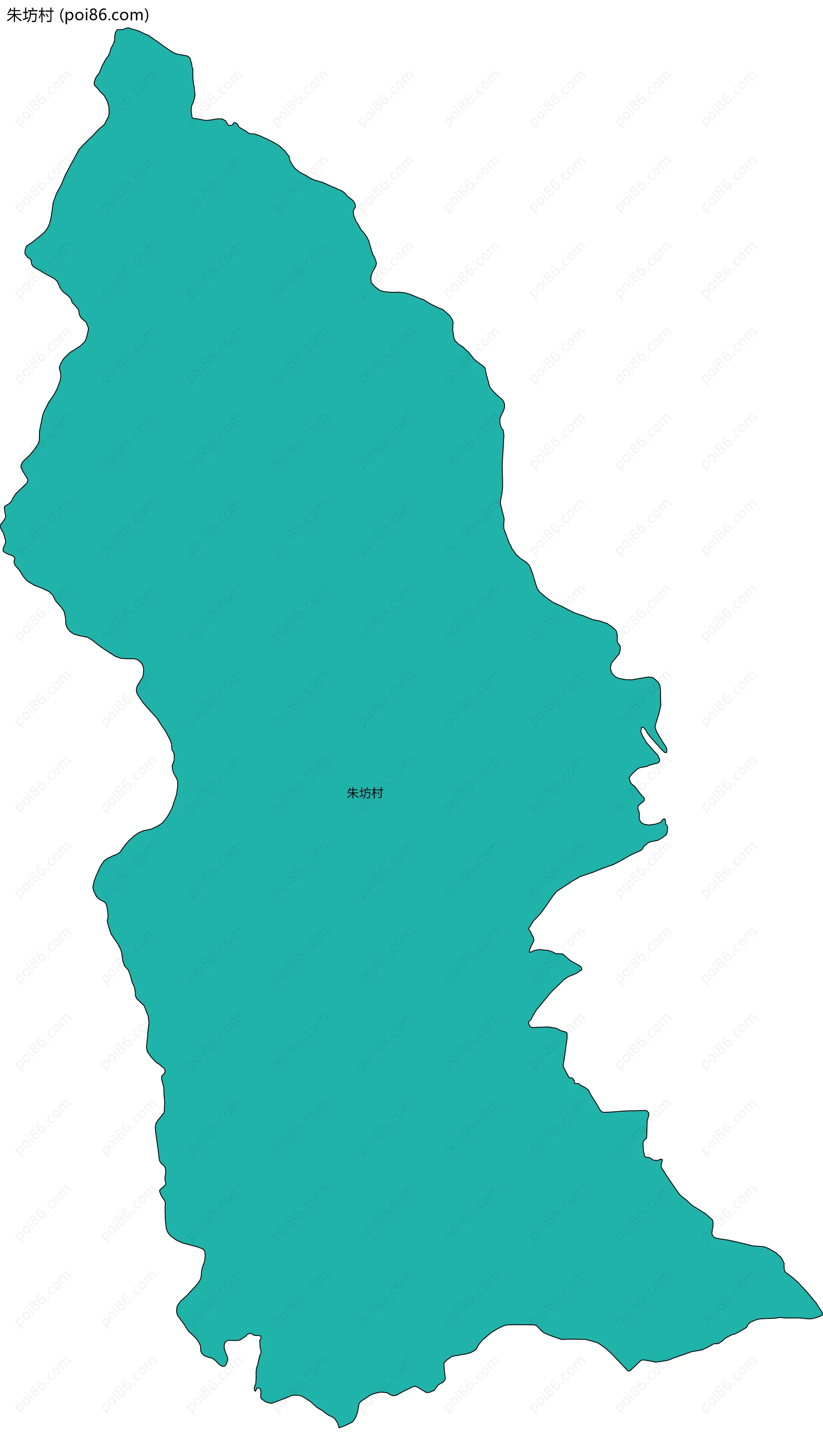 朱坊村边界地图