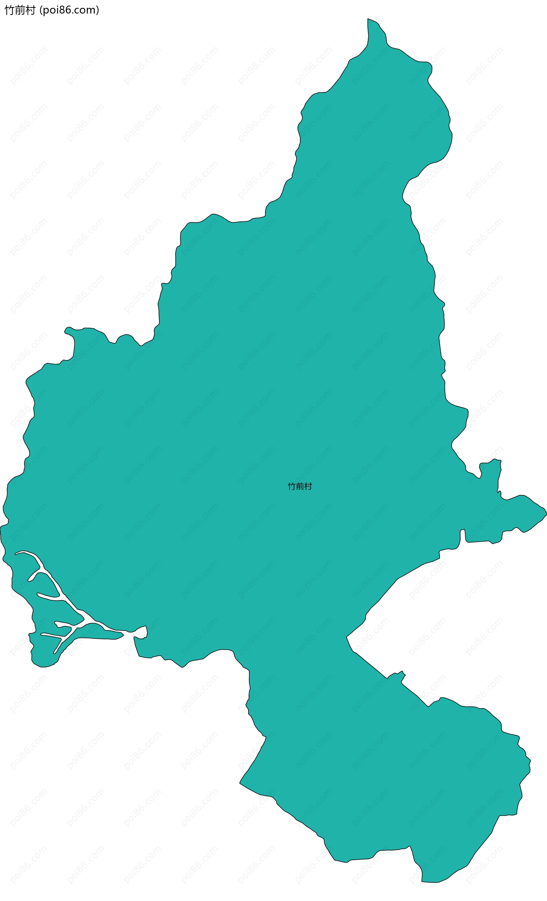 竹前村边界地图