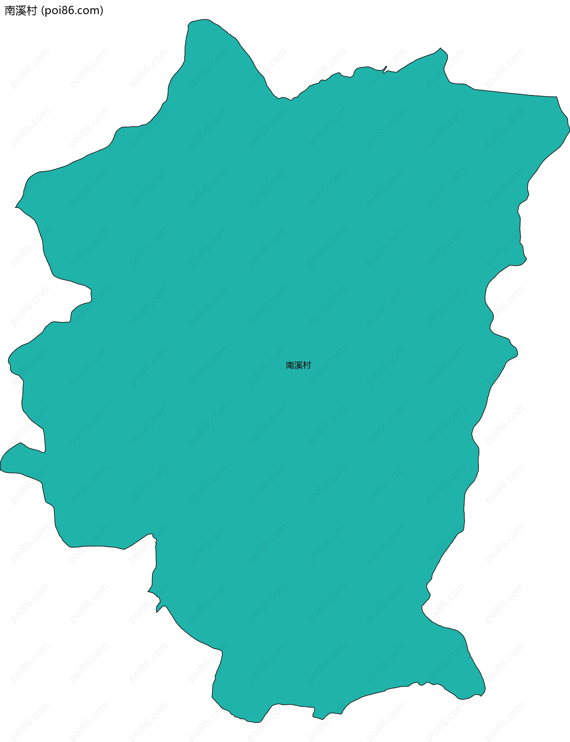 南溪村边界地图