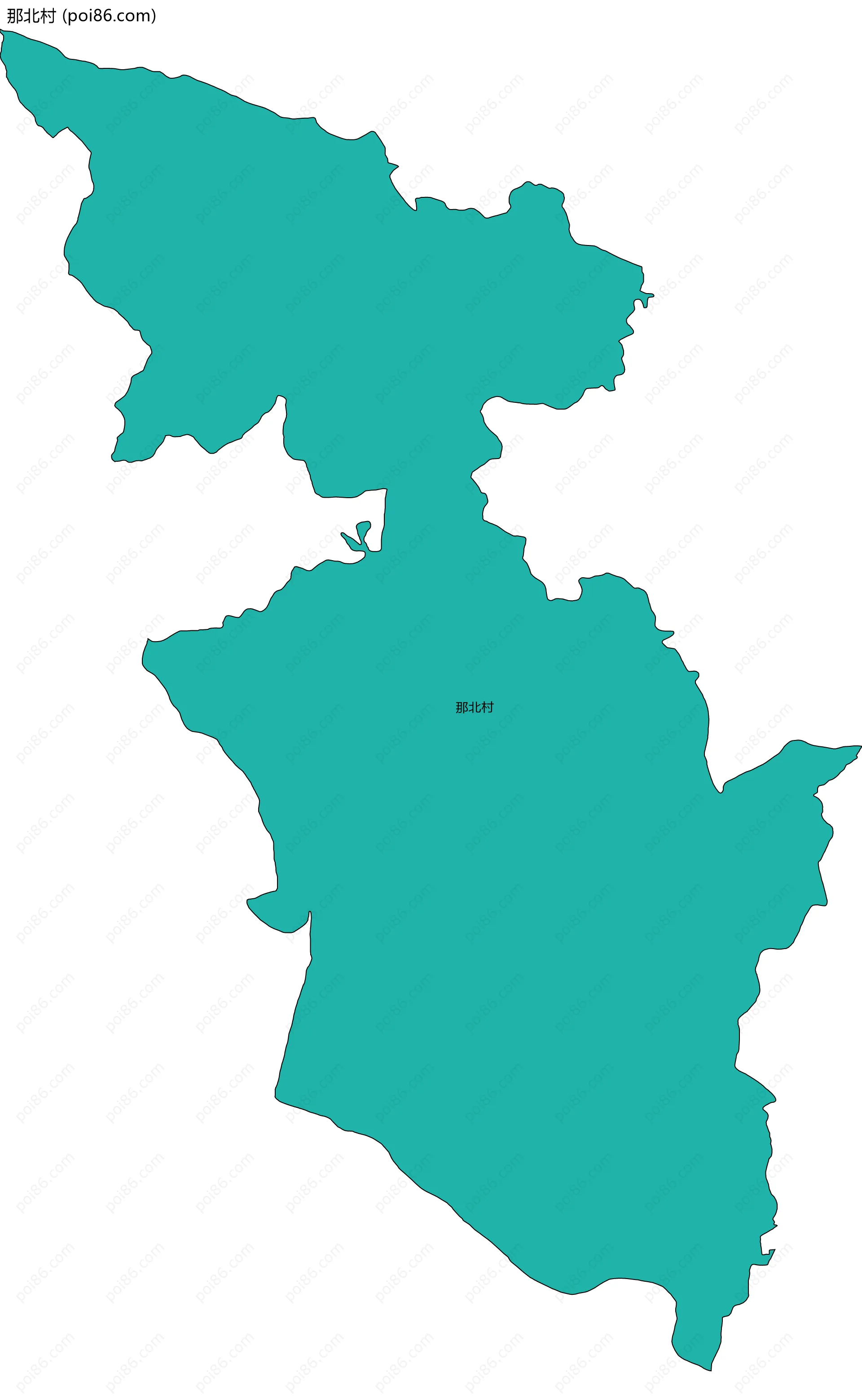 那北村边界地图