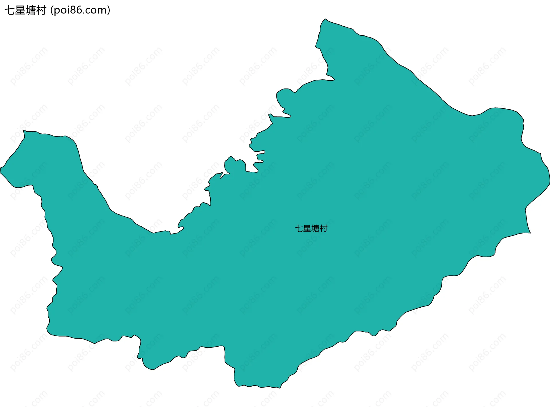 七星塘村边界地图