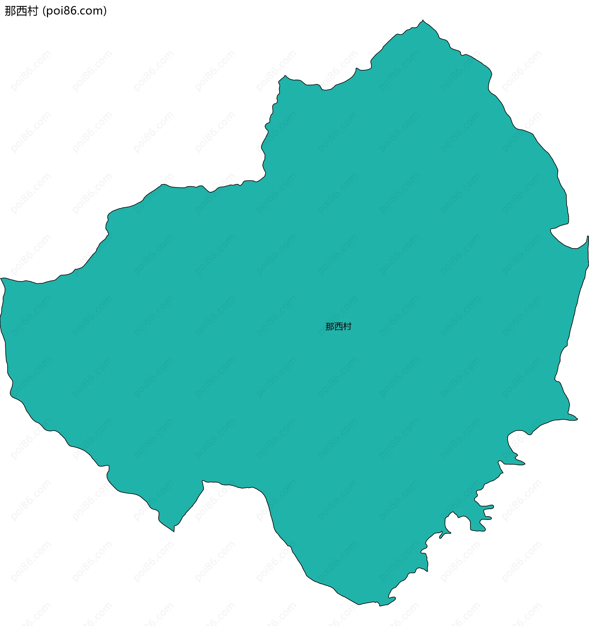 那西村边界地图