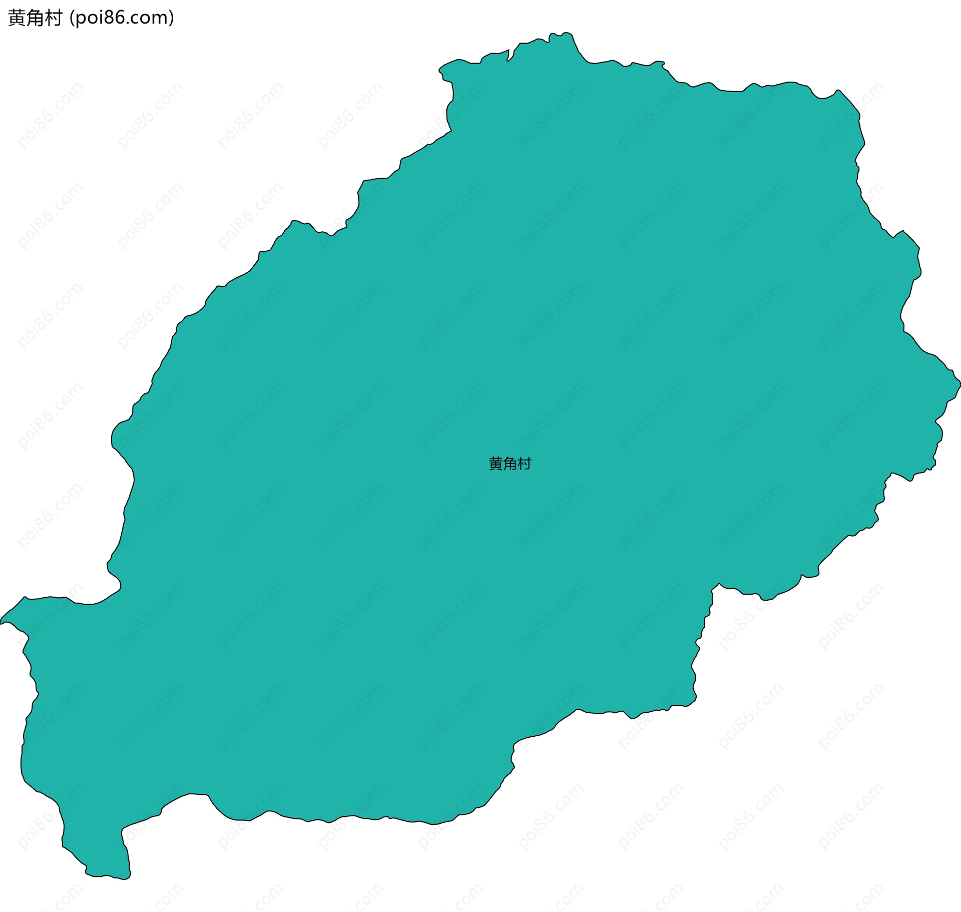 黄角村边界地图