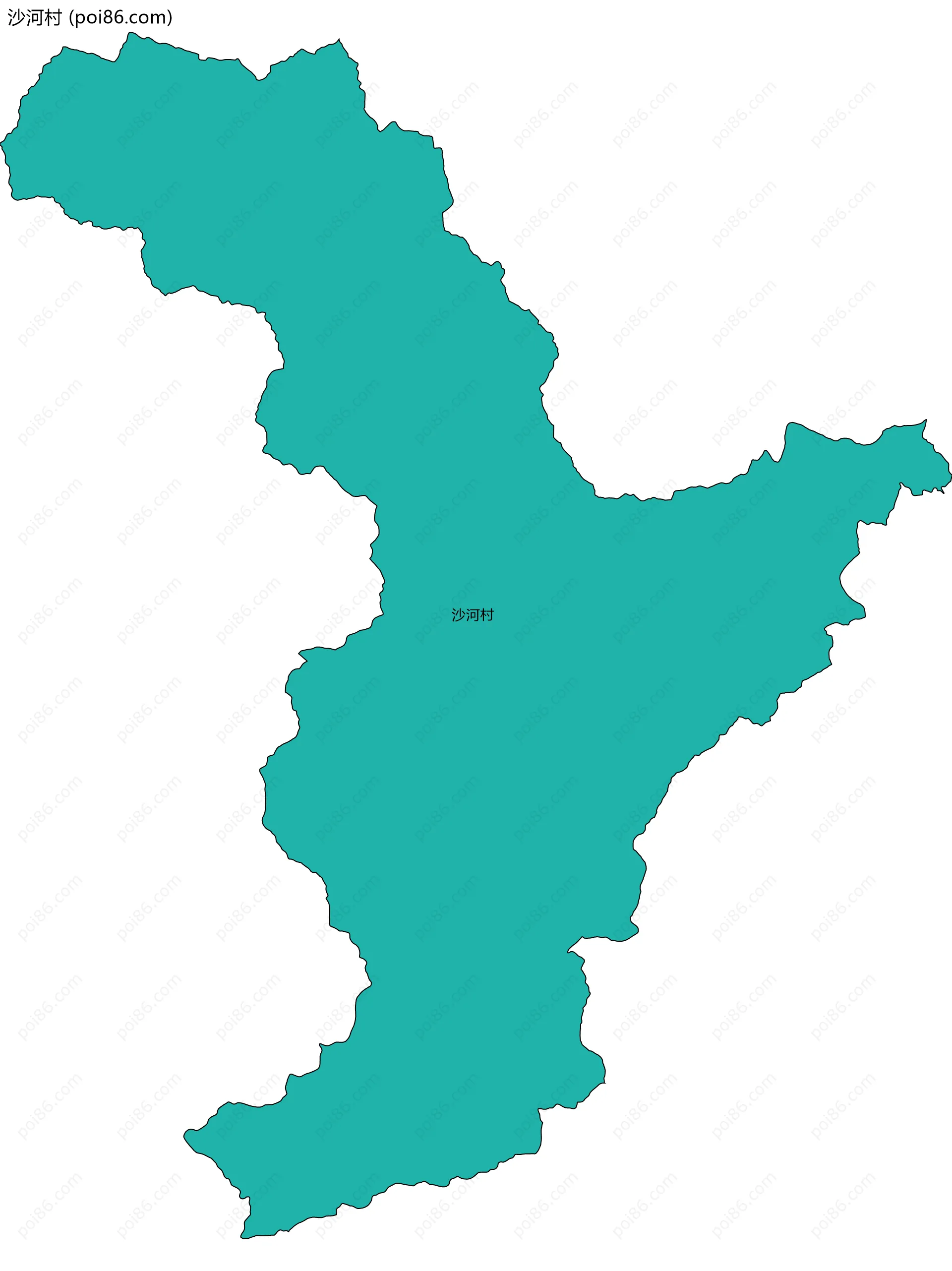 沙河村边界地图