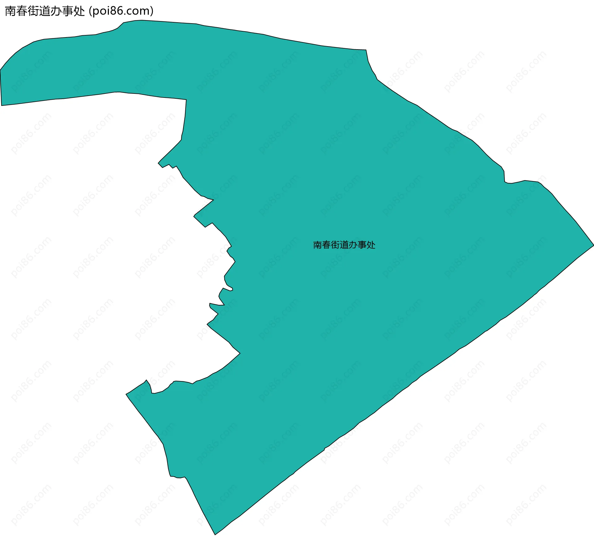 南春街道办事处边界地图